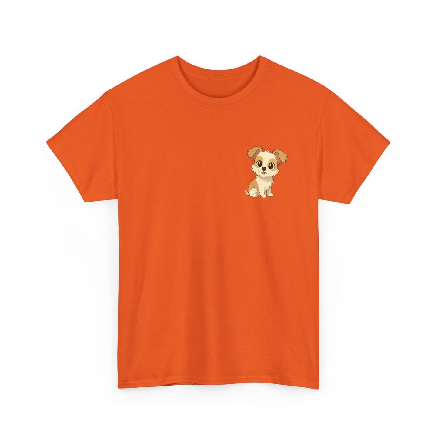 Cute Puppy Unisex Heavy Cotton Tee | Dog Lover Shirt | Pet Owner Gift | Animal Lover Apparel | Birthday & Casual Wea