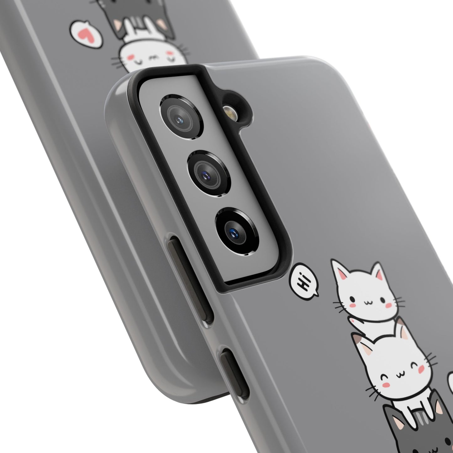 Cute Cat Stack Phone Cases - Adorable Kitty Design, Durable Tough Cases for Cat Lovers, Gifts for Birthdays, Holidays, Daily Use