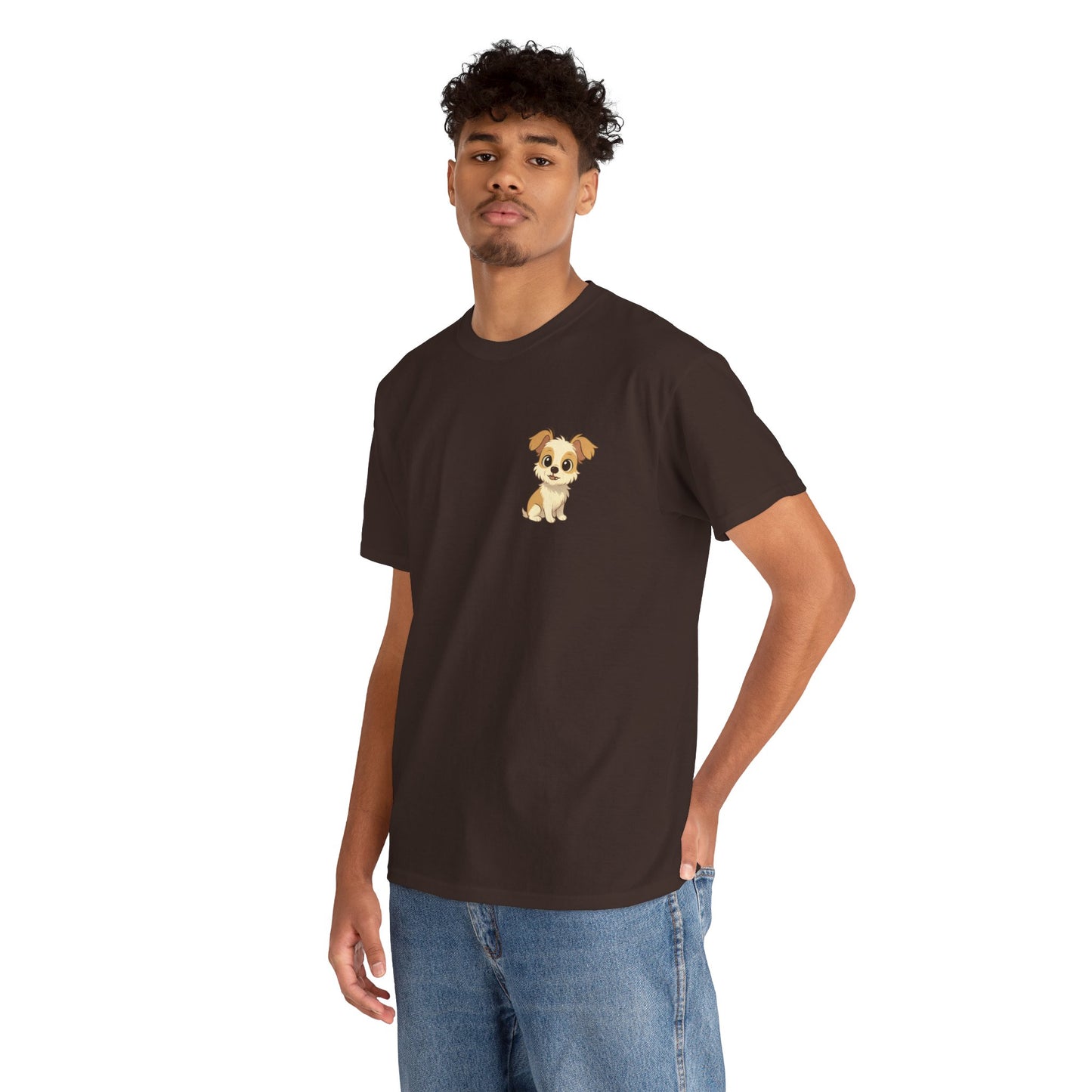Cute Puppy Unisex Heavy Cotton Tee | Dog Lover Shirt | Pet Owner Gift | Animal Lover Apparel | Birthday & Casual Wea
