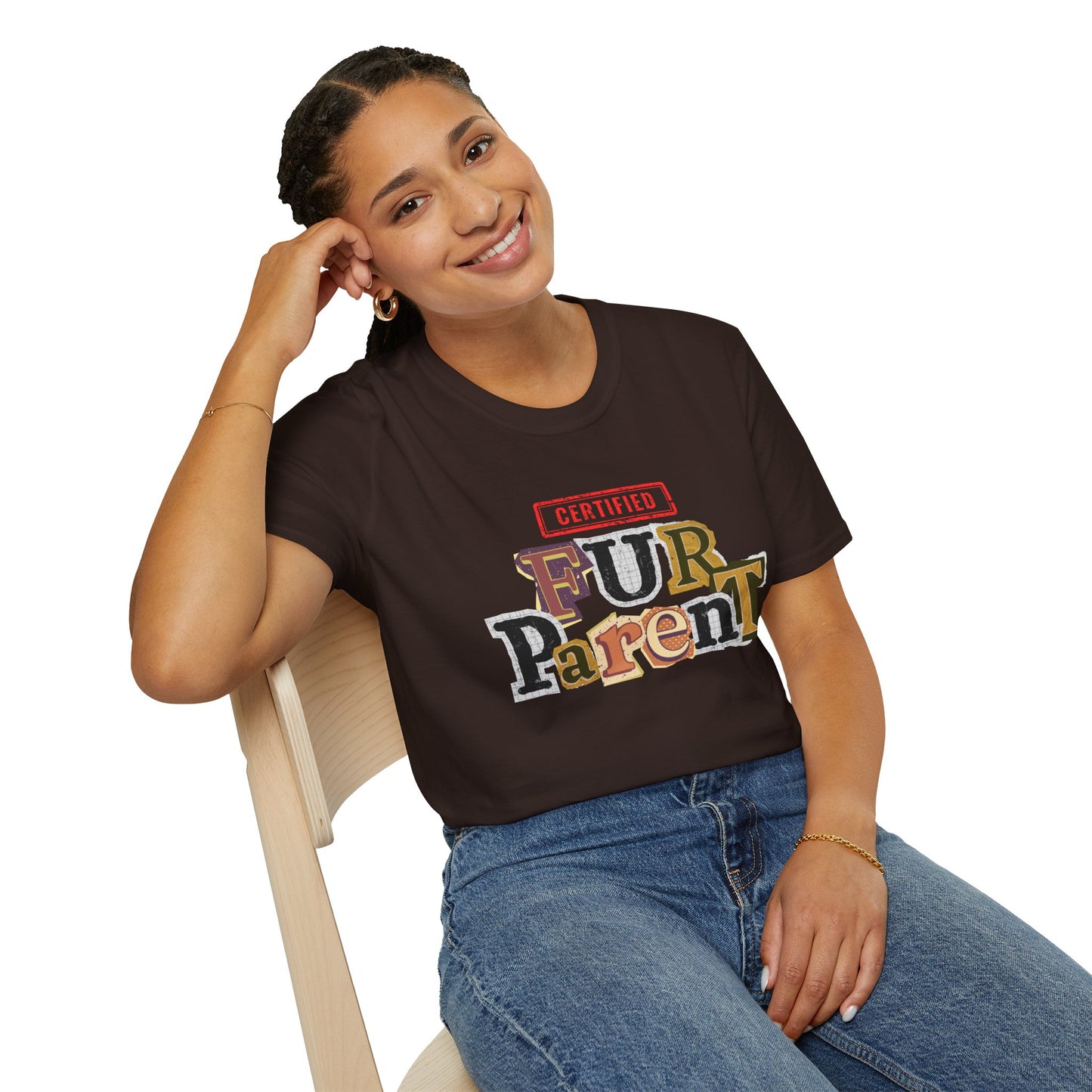 Certified Fur Parent Unisex T-Shirt – Cute Pet Lover Gift, Dog Mom & Dad Shirt, Animal Lover Apparel