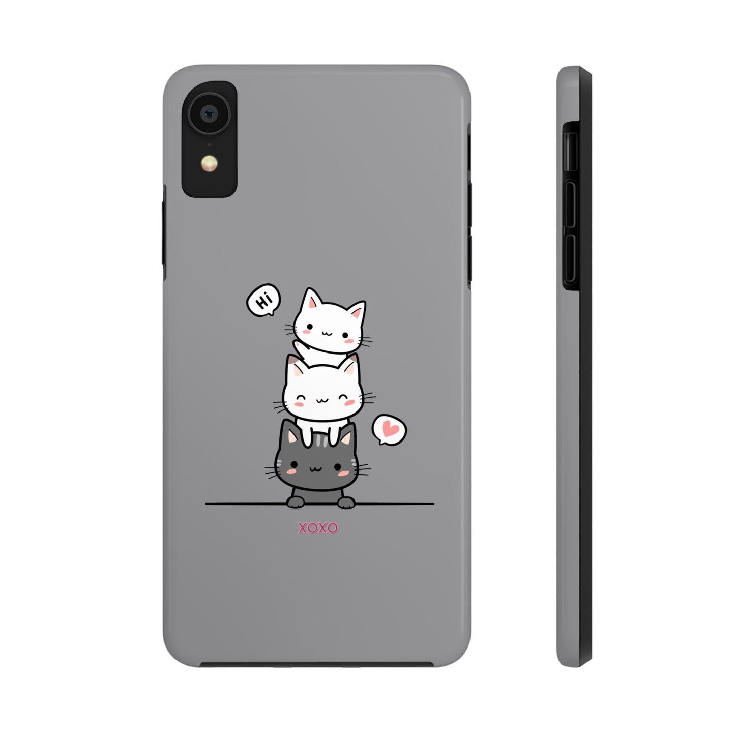Cute Cat Stack Phone Cases - Adorable Kitty Design, Durable Tough Cases for Cat Lovers, Gifts for Birthdays, Holidays, Daily Use