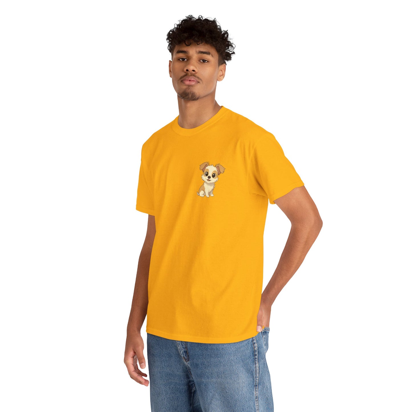 Cute Puppy Unisex Heavy Cotton Tee | Dog Lover Shirt | Pet Owner Gift | Animal Lover Apparel | Birthday & Casual Wea