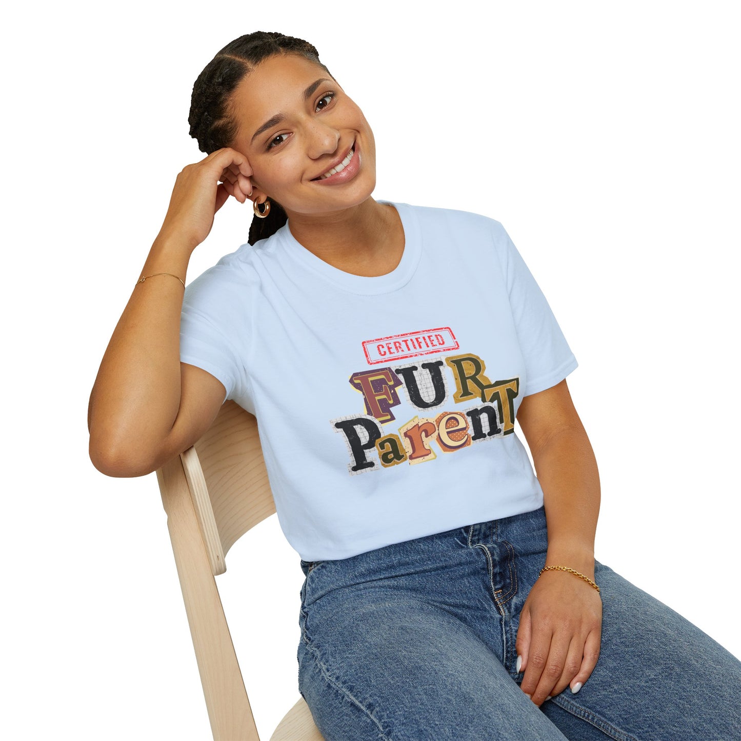 Certified Fur Parent Unisex T-Shirt – Cute Pet Lover Gift, Dog Mom & Dad Shirt, Animal Lover Apparel