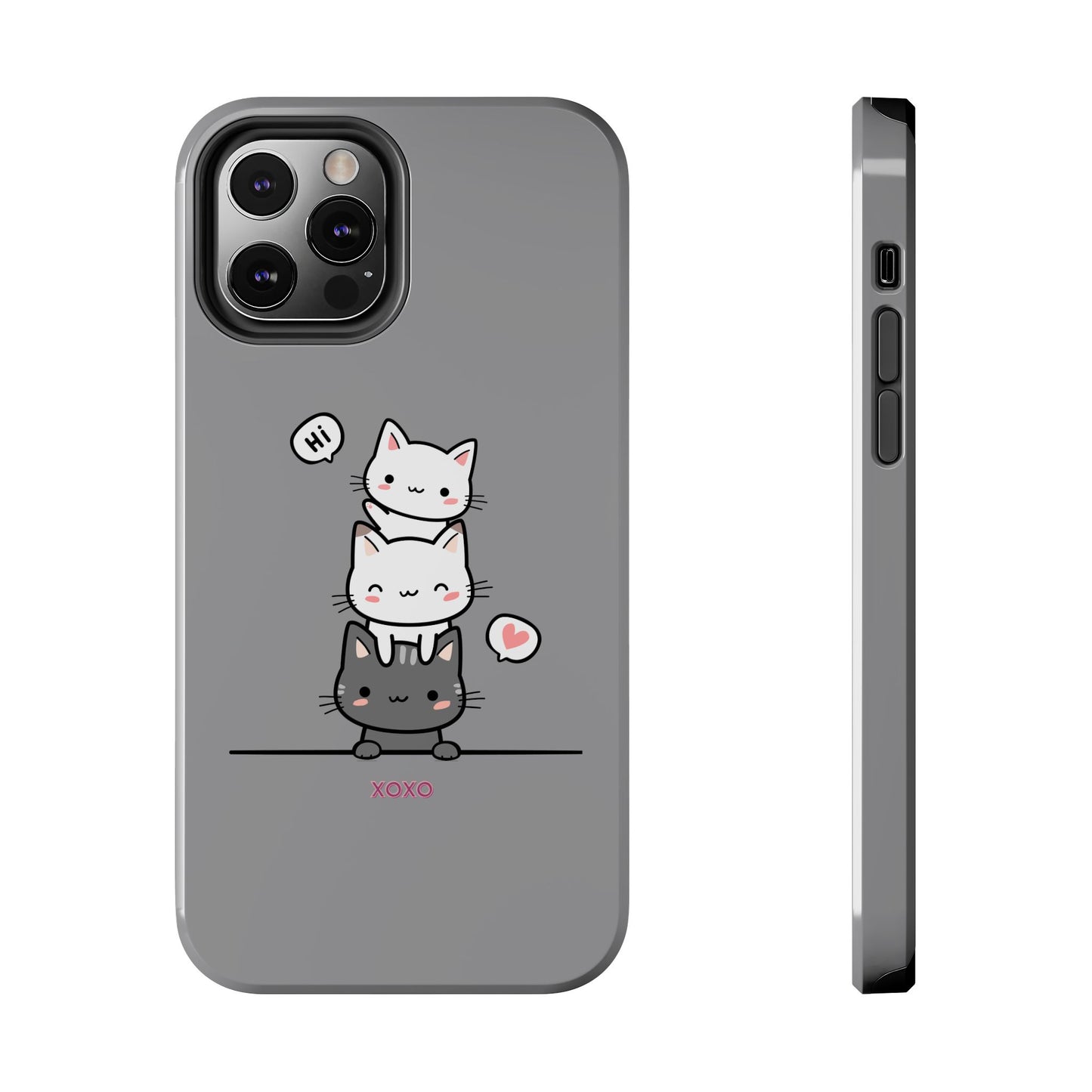 Cute Cat Stack Phone Cases - Adorable Kitty Design, Durable Tough Cases for Cat Lovers, Gifts for Birthdays, Holidays, Daily Use