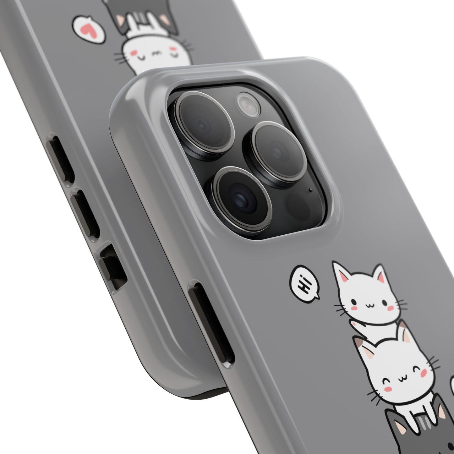 Cute Cat Stack Phone Cases - Adorable Kitty Design, Durable Tough Cases for Cat Lovers, Gifts for Birthdays, Holidays, Daily Use