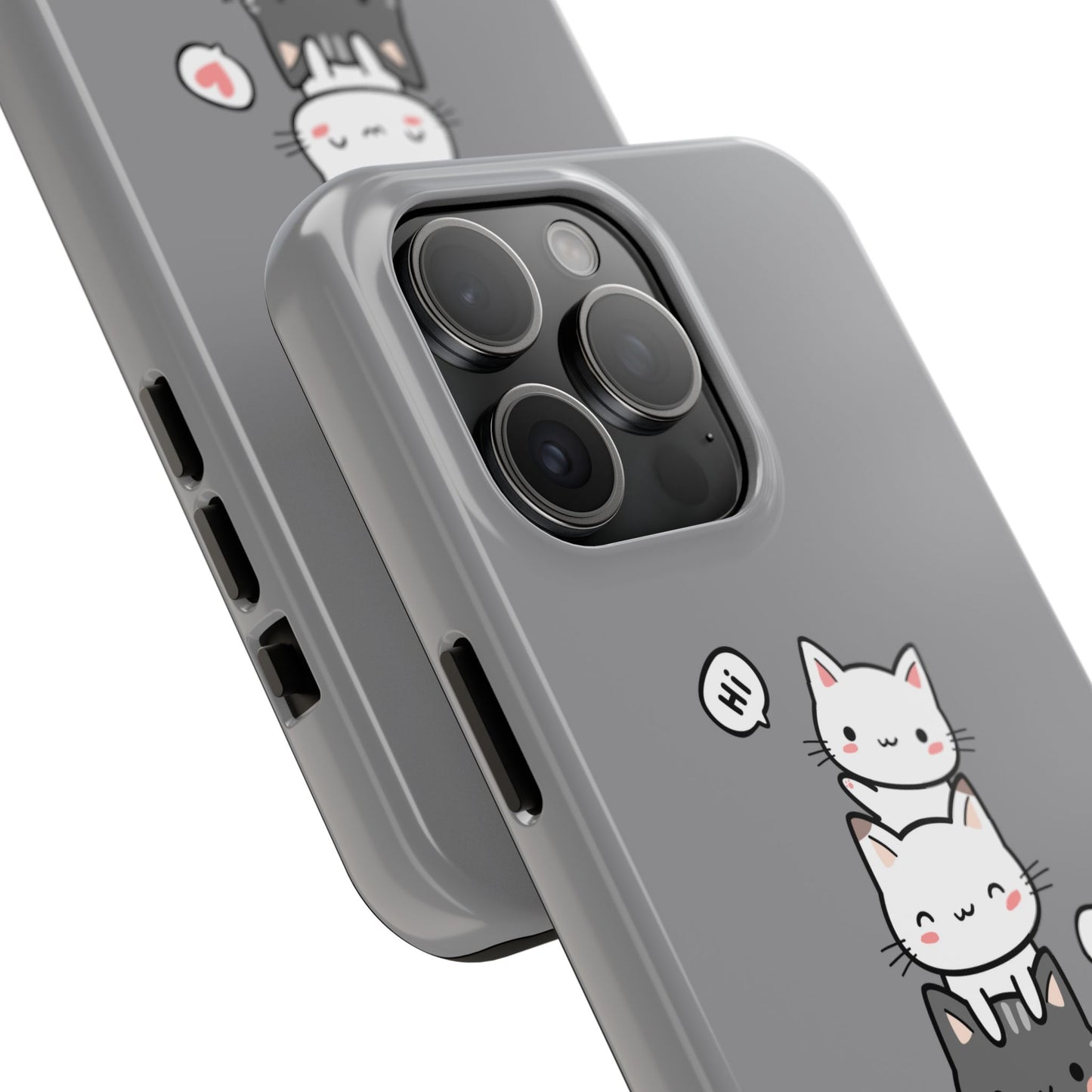 Cute Cat Stack Phone Cases - Adorable Kitty Design, Durable Tough Cases for Cat Lovers, Gifts for Birthdays, Holidays, Daily Use