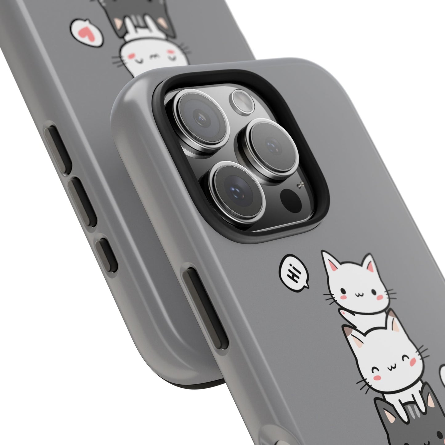 Cute Cat Stack Phone Cases - Adorable Kitty Design, Durable Tough Cases for Cat Lovers, Gifts for Birthdays, Holidays, Daily Use