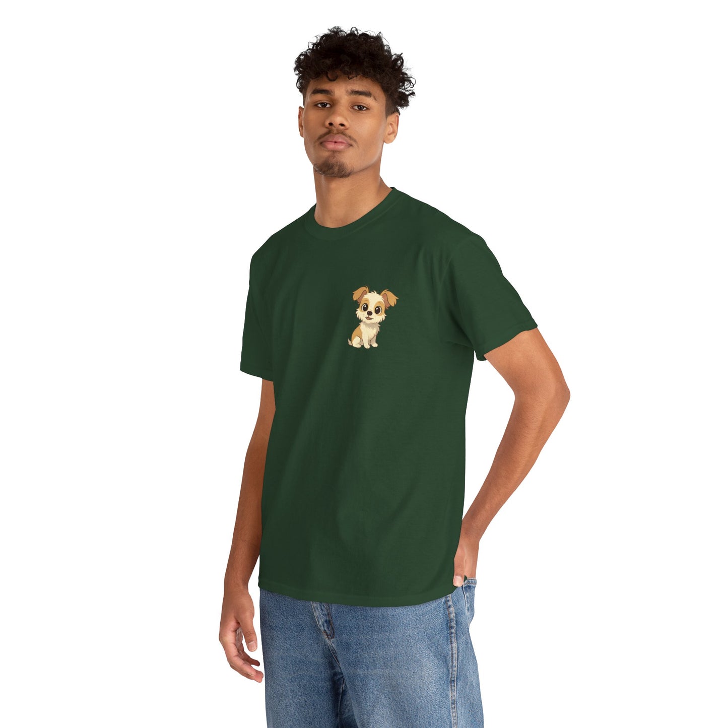 Cute Puppy Unisex Heavy Cotton Tee | Dog Lover Shirt | Pet Owner Gift | Animal Lover Apparel | Birthday & Casual Wea