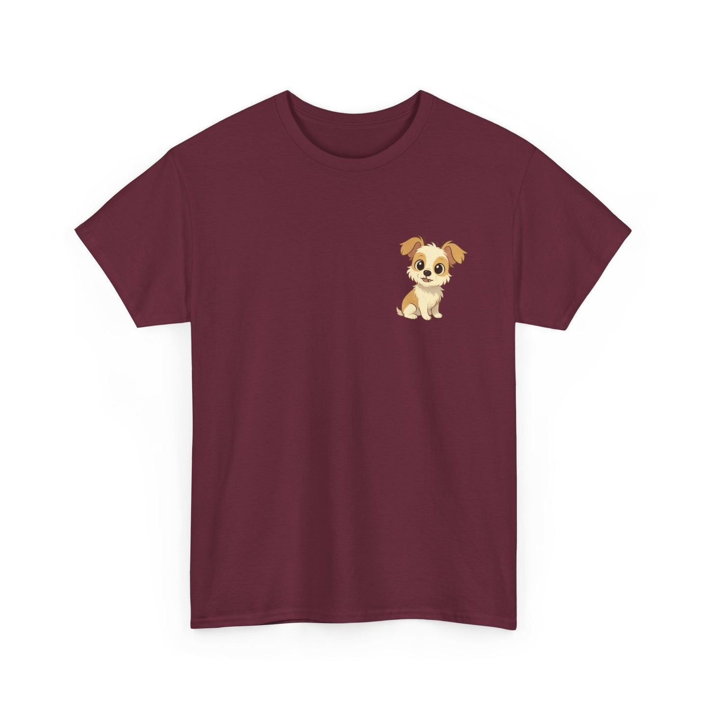 Cute Puppy Unisex Heavy Cotton Tee | Dog Lover Shirt | Pet Owner Gift | Animal Lover Apparel | Birthday & Casual Wea