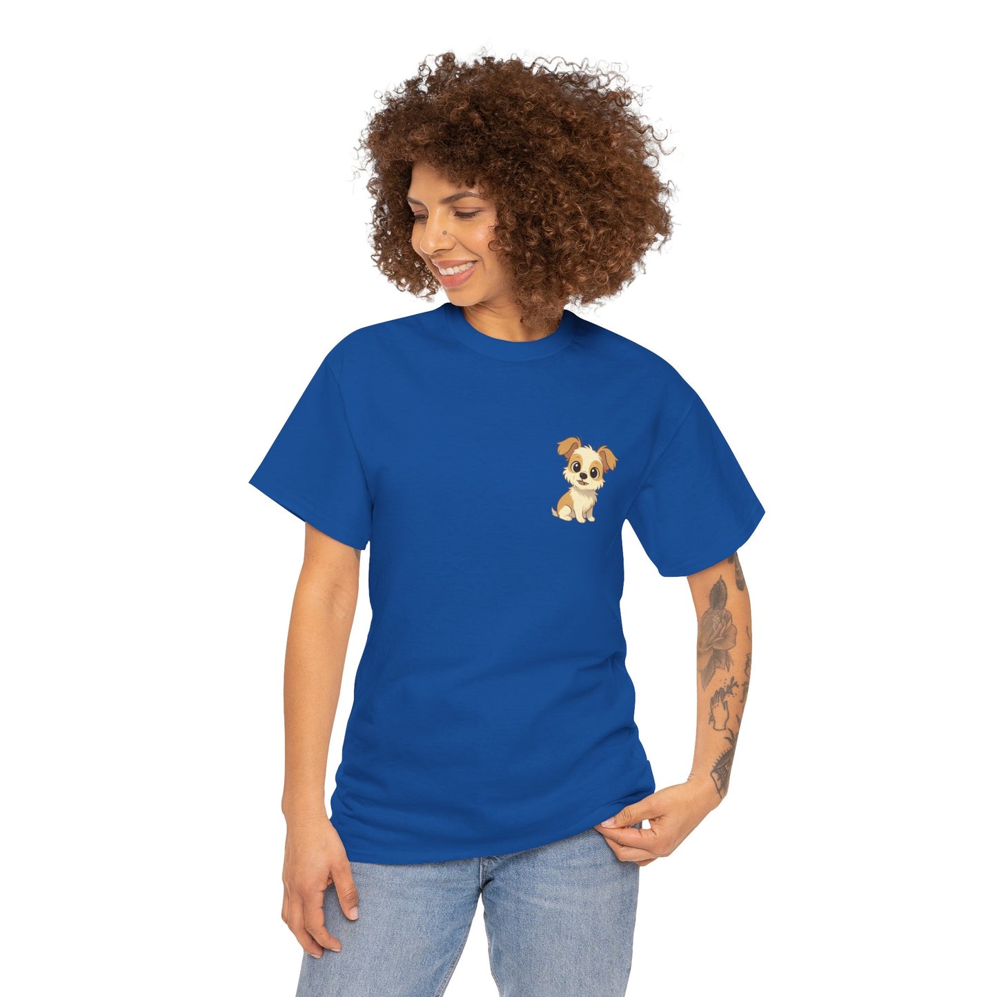 Cute Puppy Unisex Heavy Cotton Tee | Dog Lover Shirt | Pet Owner Gift | Animal Lover Apparel | Birthday & Casual Wea