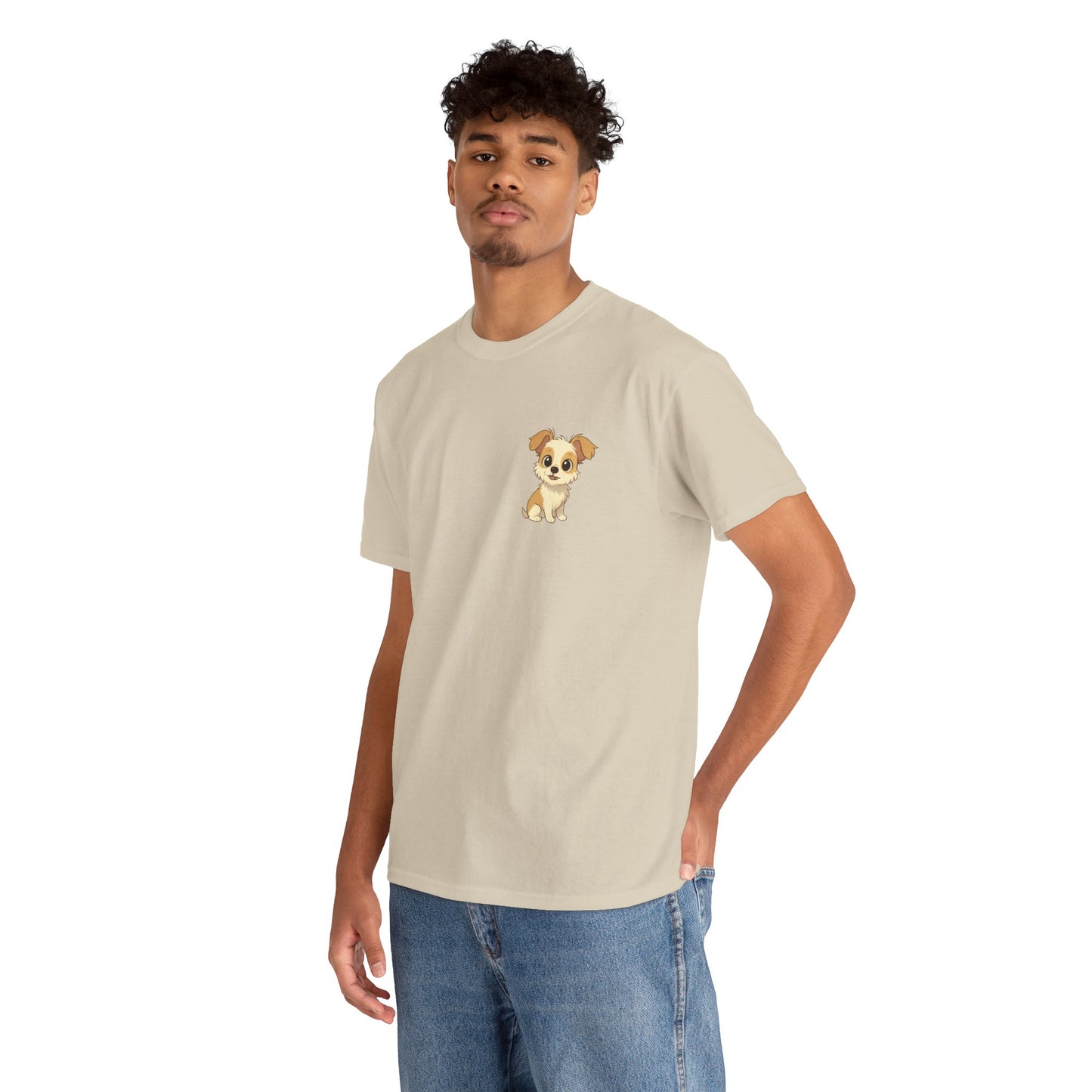 Cute Puppy Unisex Heavy Cotton Tee | Dog Lover Shirt | Pet Owner Gift | Animal Lover Apparel | Birthday & Casual Wea