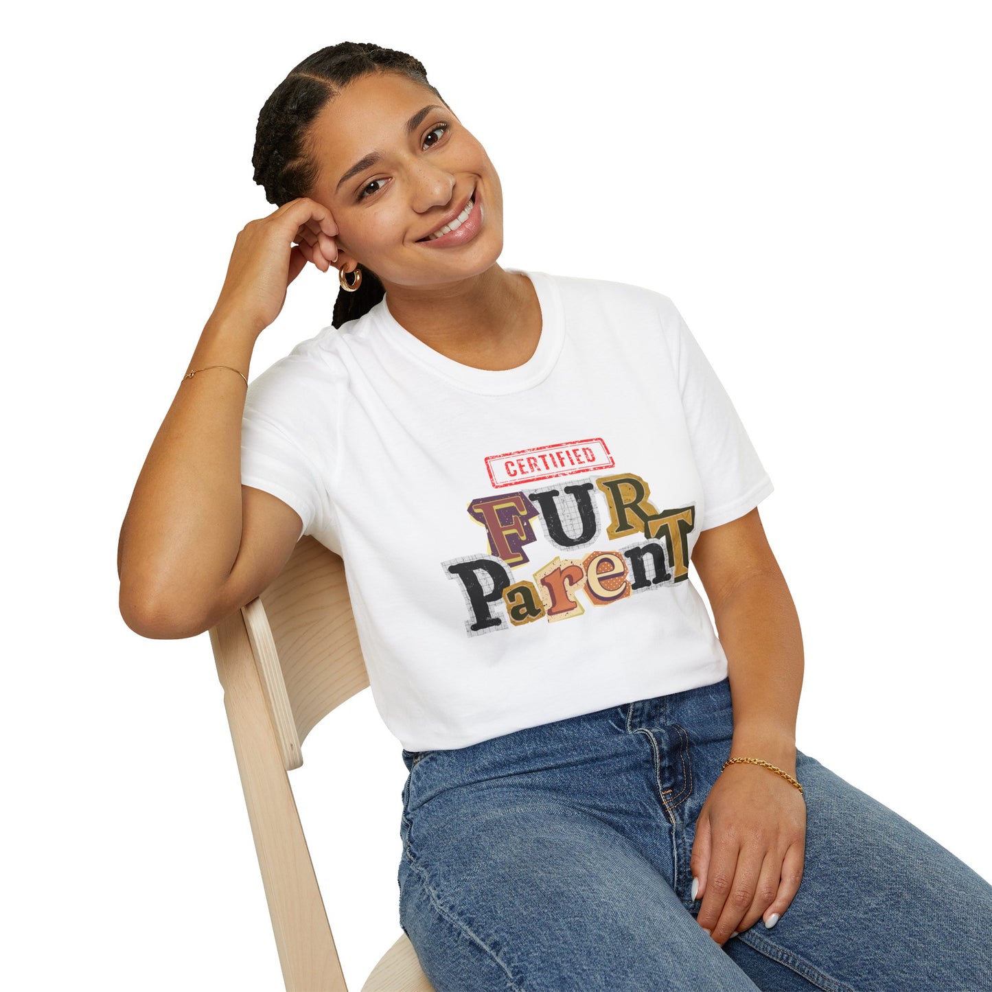 Certified Fur Parent Unisex T-Shirt – Cute Pet Lover Gift, Dog Mom & Dad Shirt, Animal Lover Apparel