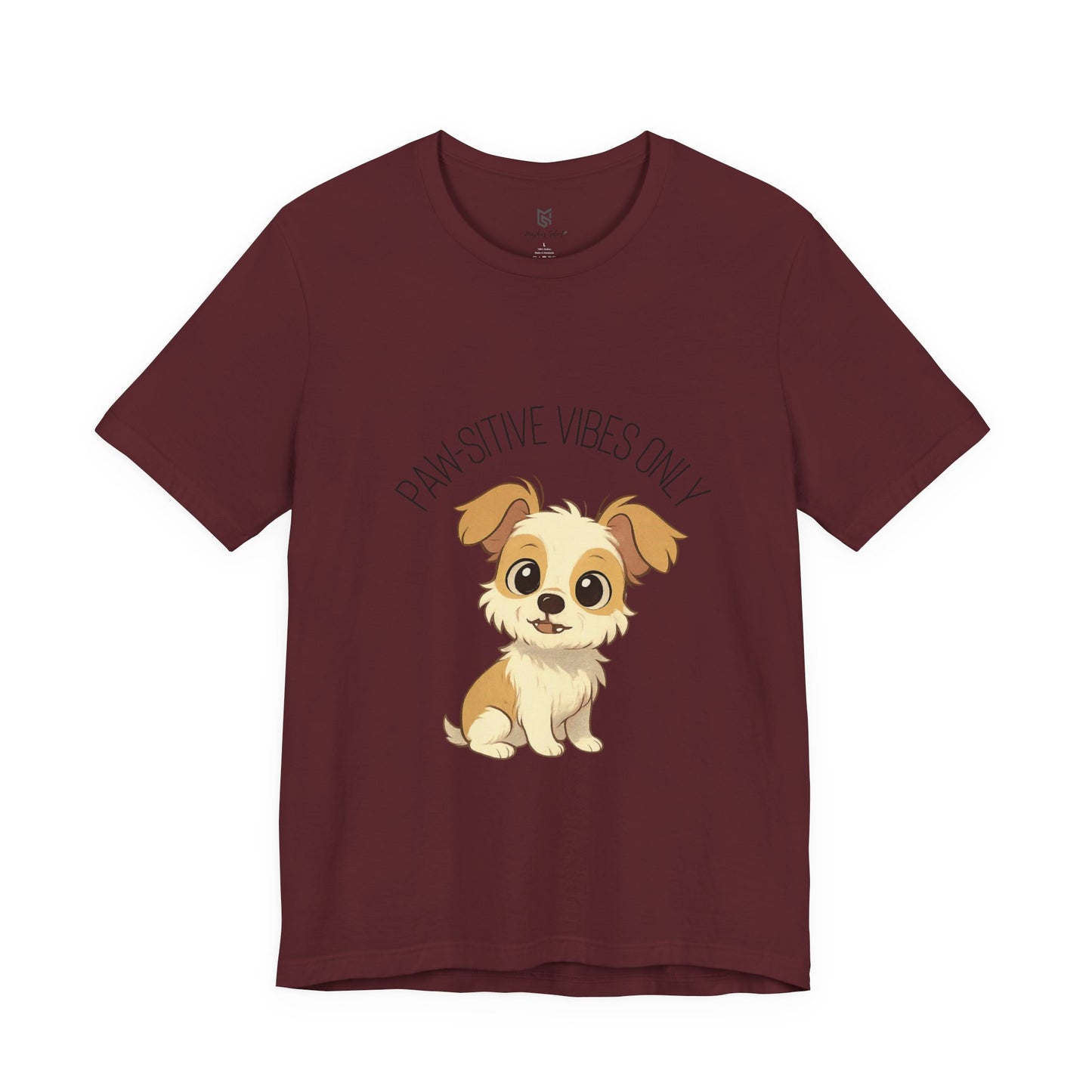 Paw-sitive Vibes Only Dog Lover T-Shirt – Cute Unisex Pet Tee, Animal Lover Gift, Casual Dog Shirt for Birthdays & Everyday Wear