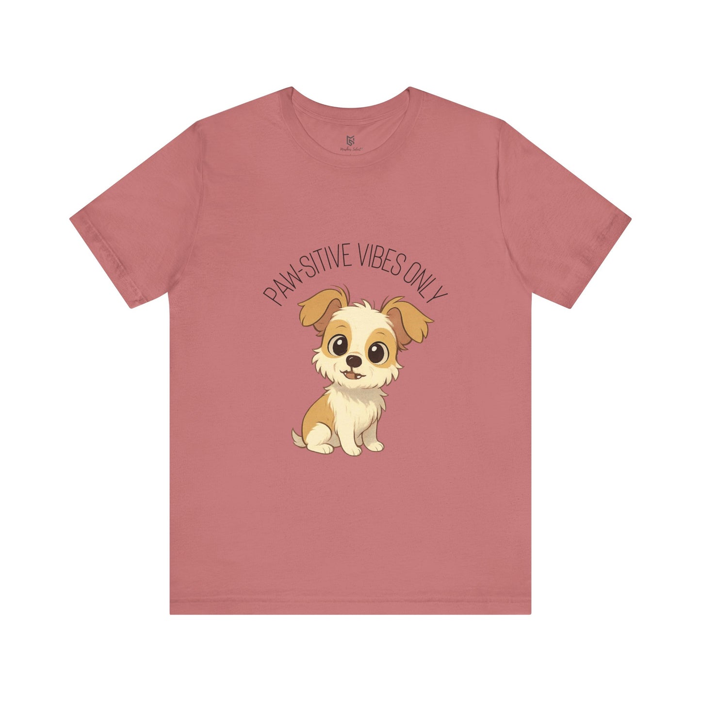 Paw-sitive Vibes Only Dog Lover T-Shirt – Cute Unisex Pet Tee, Animal Lover Gift, Casual Dog Shirt for Birthdays & Everyday Wear