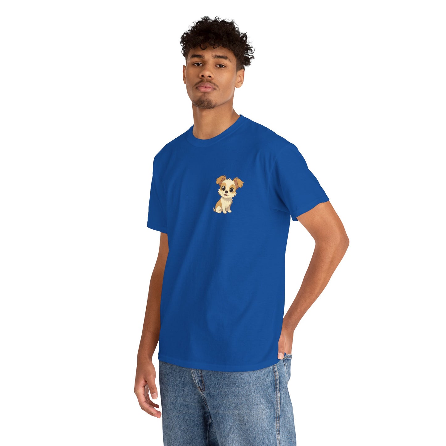 Cute Puppy Unisex Heavy Cotton Tee | Dog Lover Shirt | Pet Owner Gift | Animal Lover Apparel | Birthday & Casual Wea