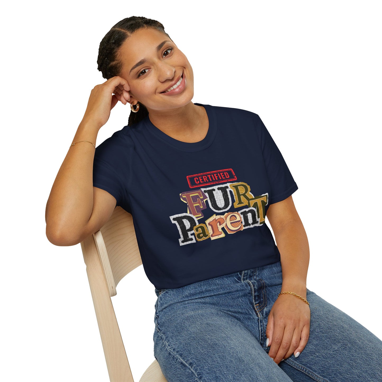 Certified Fur Parent Unisex T-Shirt – Cute Pet Lover Gift, Dog Mom & Dad Shirt, Animal Lover Apparel