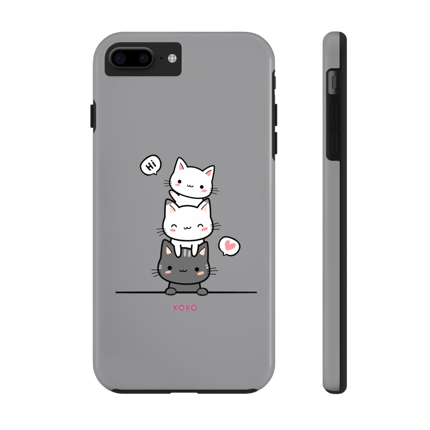 Cute Cat Stack Phone Cases - Adorable Kitty Design, Durable Tough Cases for Cat Lovers, Gifts for Birthdays, Holidays, Daily Use