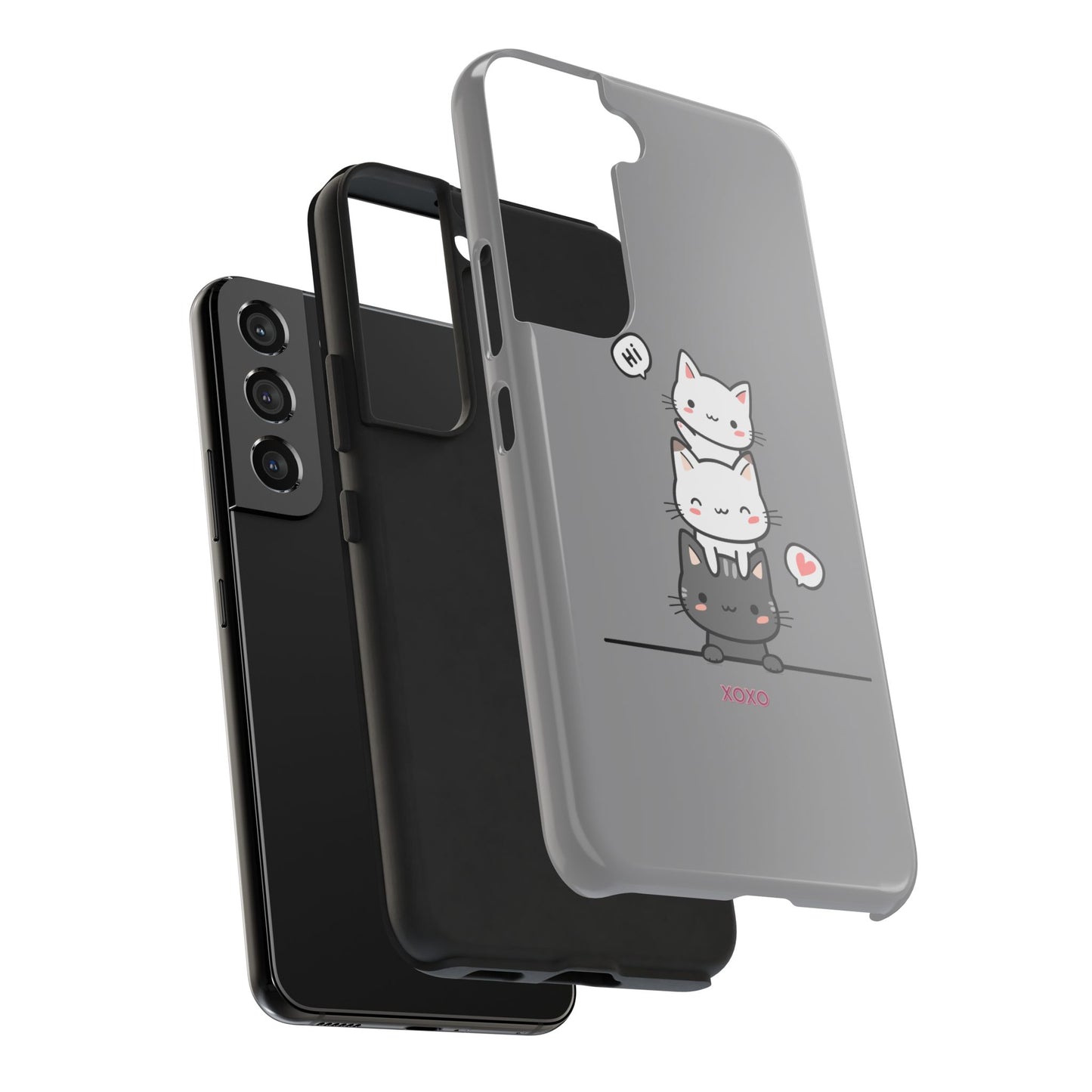 Cute Cat Stack Phone Cases - Adorable Kitty Design, Durable Tough Cases for Cat Lovers, Gifts for Birthdays, Holidays, Daily Use