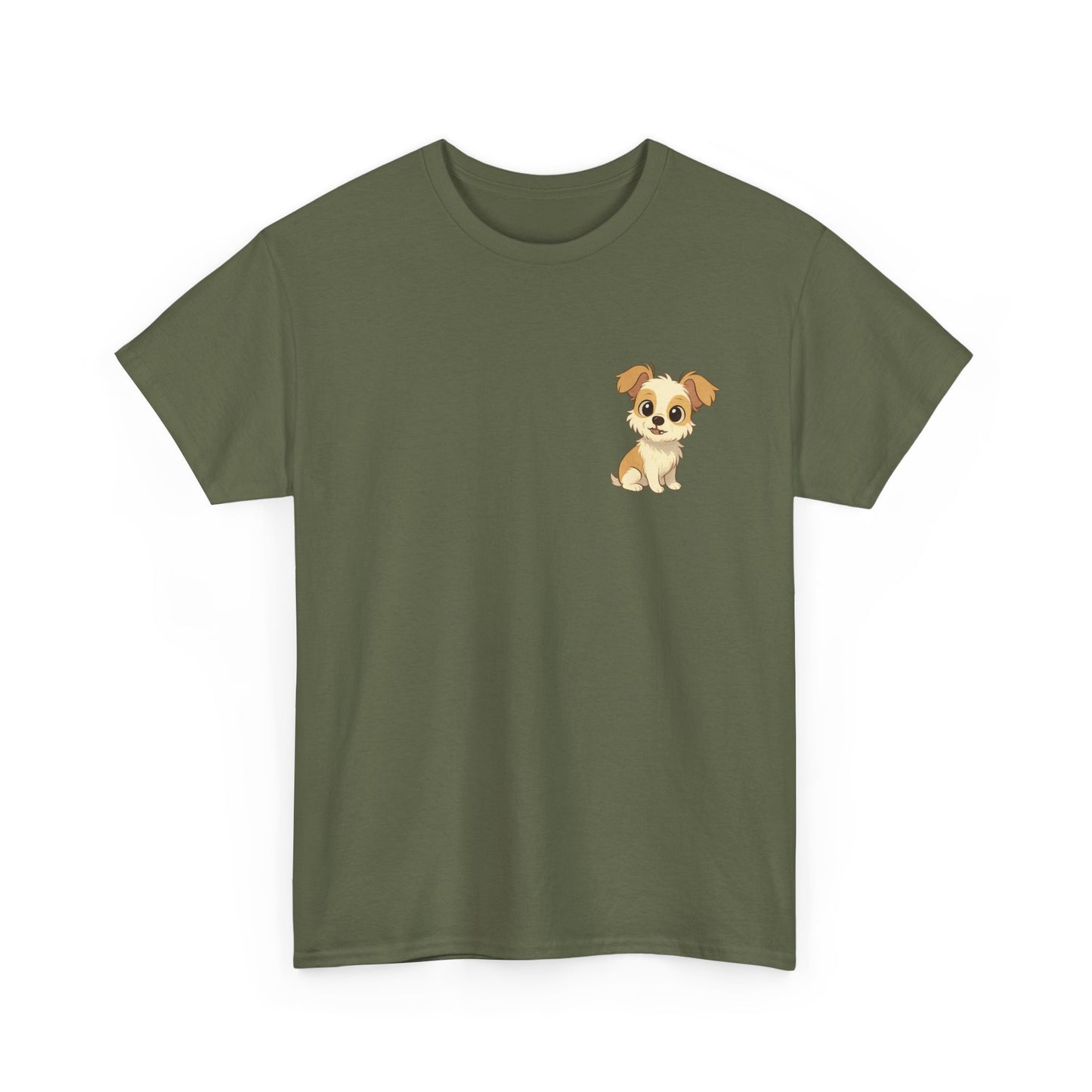 Cute Puppy Unisex Heavy Cotton Tee | Dog Lover Shirt | Pet Owner Gift | Animal Lover Apparel | Birthday & Casual Wea