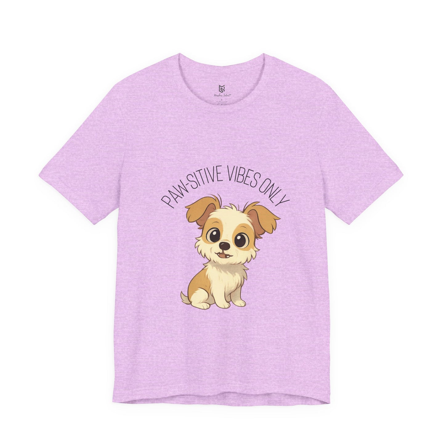 Paw-sitive Vibes Only Dog Lover T-Shirt – Cute Unisex Pet Tee, Animal Lover Gift, Casual Dog Shirt for Birthdays & Everyday Wear