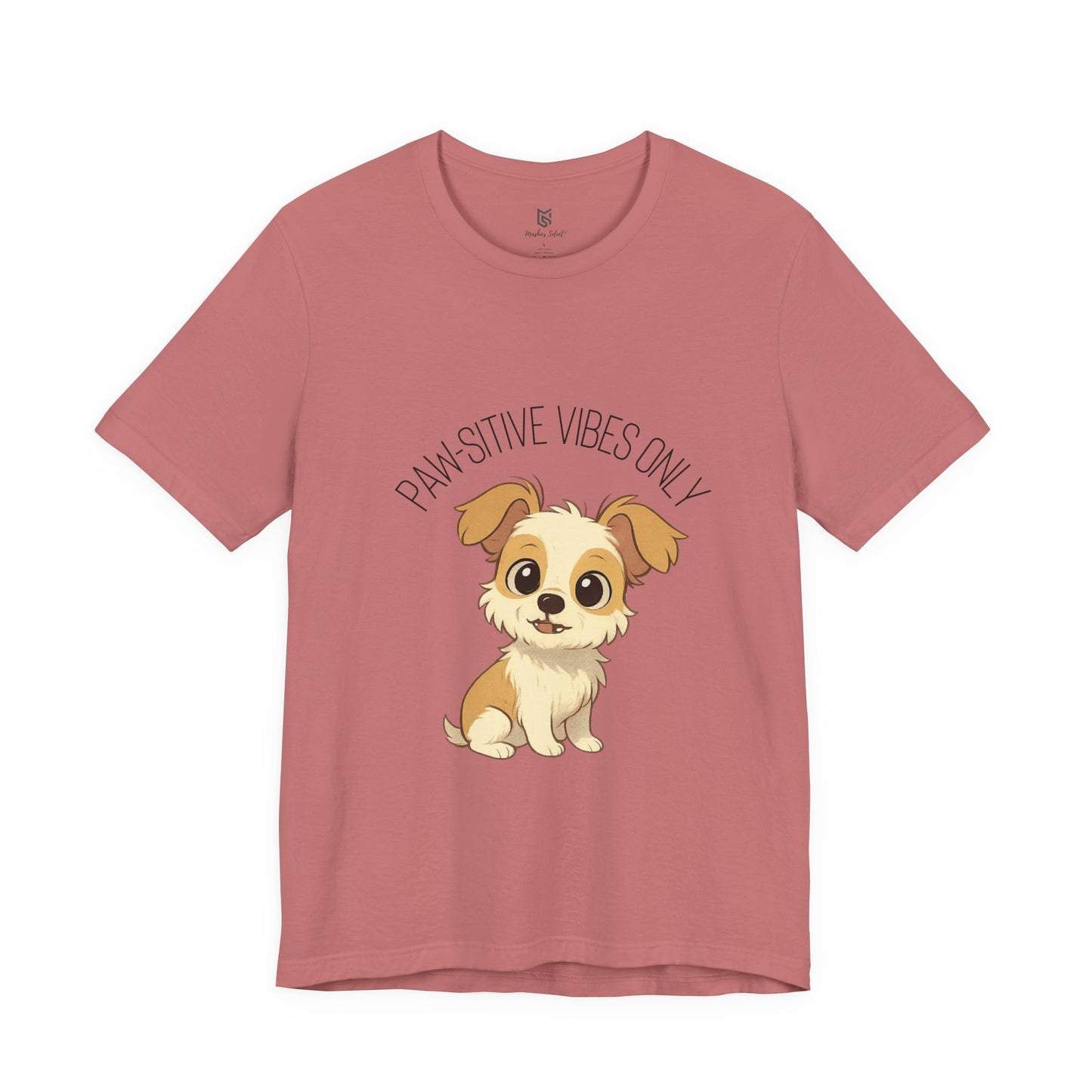 Paw-sitive Vibes Only Dog Lover T-Shirt – Cute Unisex Pet Tee, Animal Lover Gift, Casual Dog Shirt for Birthdays & Everyday Wear