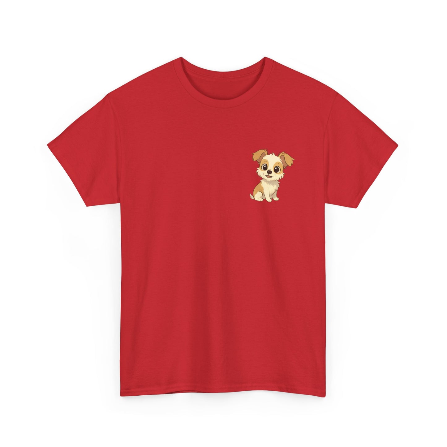 Cute Puppy Unisex Heavy Cotton Tee | Dog Lover Shirt | Pet Owner Gift | Animal Lover Apparel | Birthday & Casual Wea
