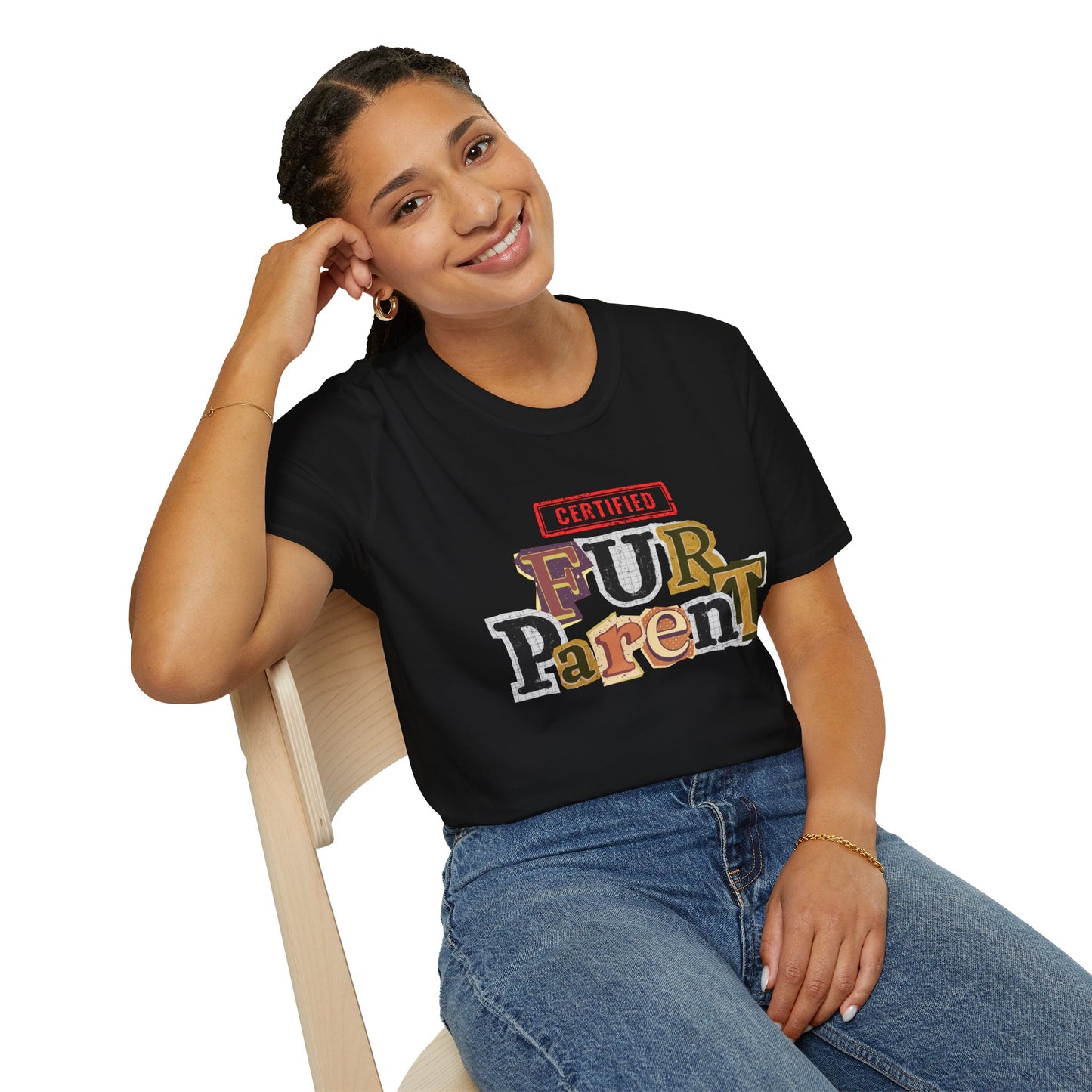 Certified Fur Parent Unisex T-Shirt – Cute Pet Lover Gift, Dog Mom & Dad Shirt, Animal Lover Apparel