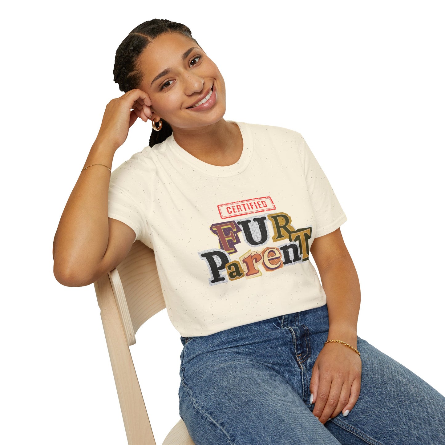 Certified Fur Parent Unisex T-Shirt – Cute Pet Lover Gift, Dog Mom & Dad Shirt, Animal Lover Apparel
