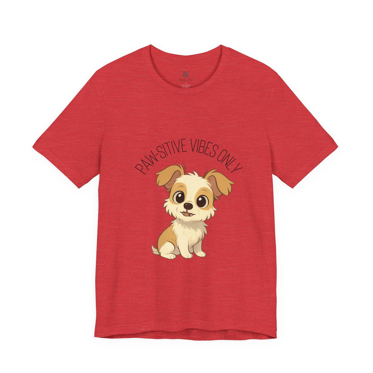 Paw-sitive Vibes Only Dog Lover T-Shirt – Cute Unisex Pet Tee, Animal Lover Gift, Casual Dog Shirt for Birthdays & Everyday Wear