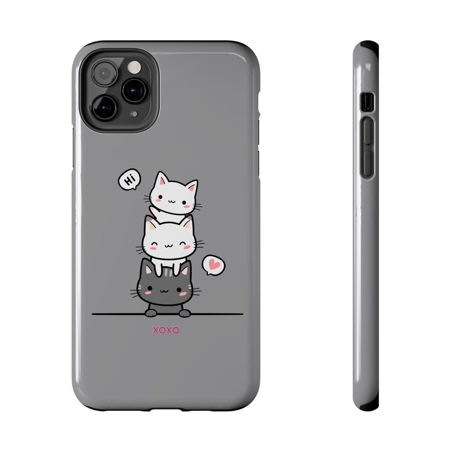 Cute Cat Stack Phone Cases - Adorable Kitty Design, Durable Tough Cases for Cat Lovers, Gifts for Birthdays, Holidays, Daily Use