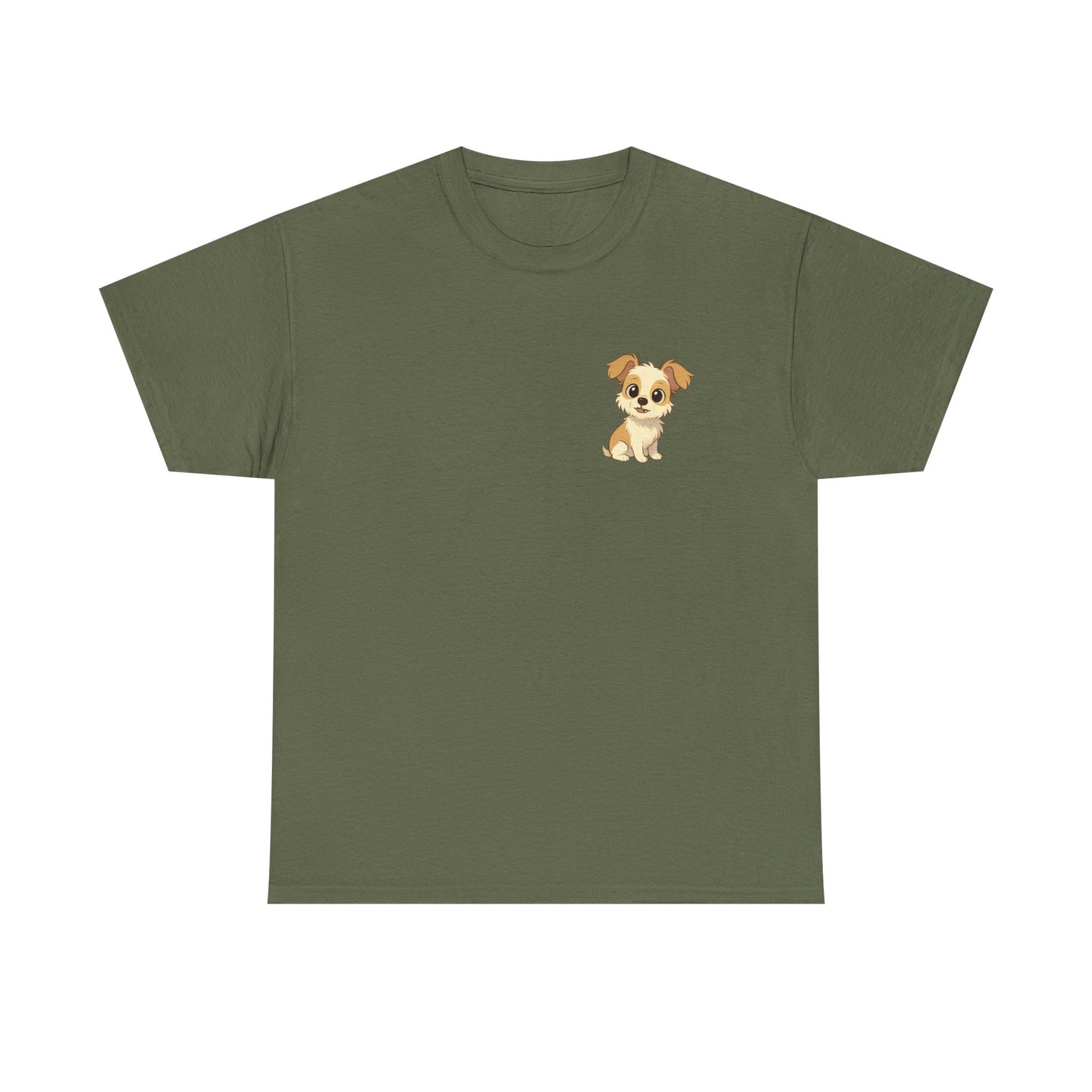 Cute Puppy Unisex Heavy Cotton Tee | Dog Lover Shirt | Pet Owner Gift | Animal Lover Apparel | Birthday & Casual Wea