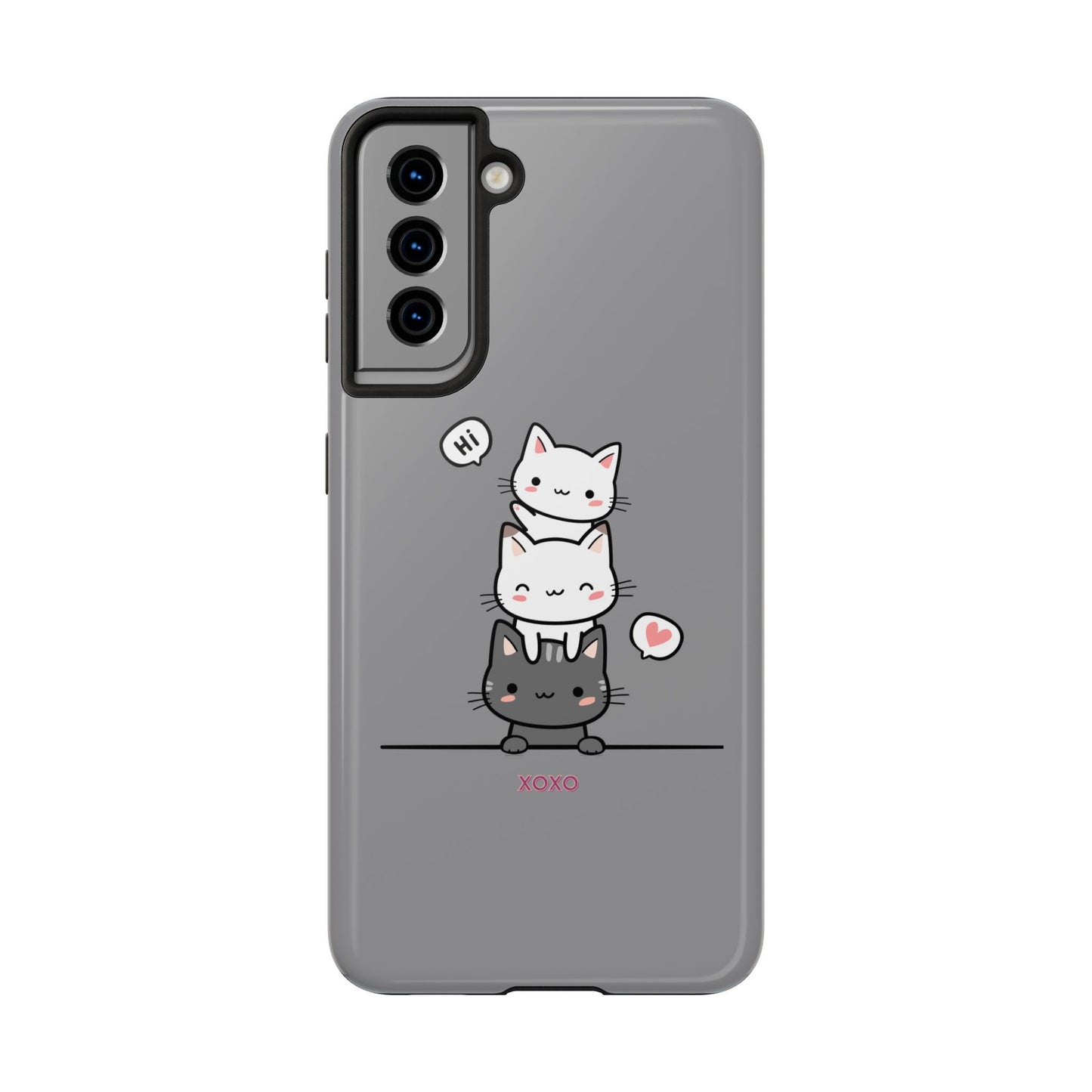 Cute Cat Stack Phone Cases - Adorable Kitty Design, Durable Tough Cases for Cat Lovers, Gifts for Birthdays, Holidays, Daily Use