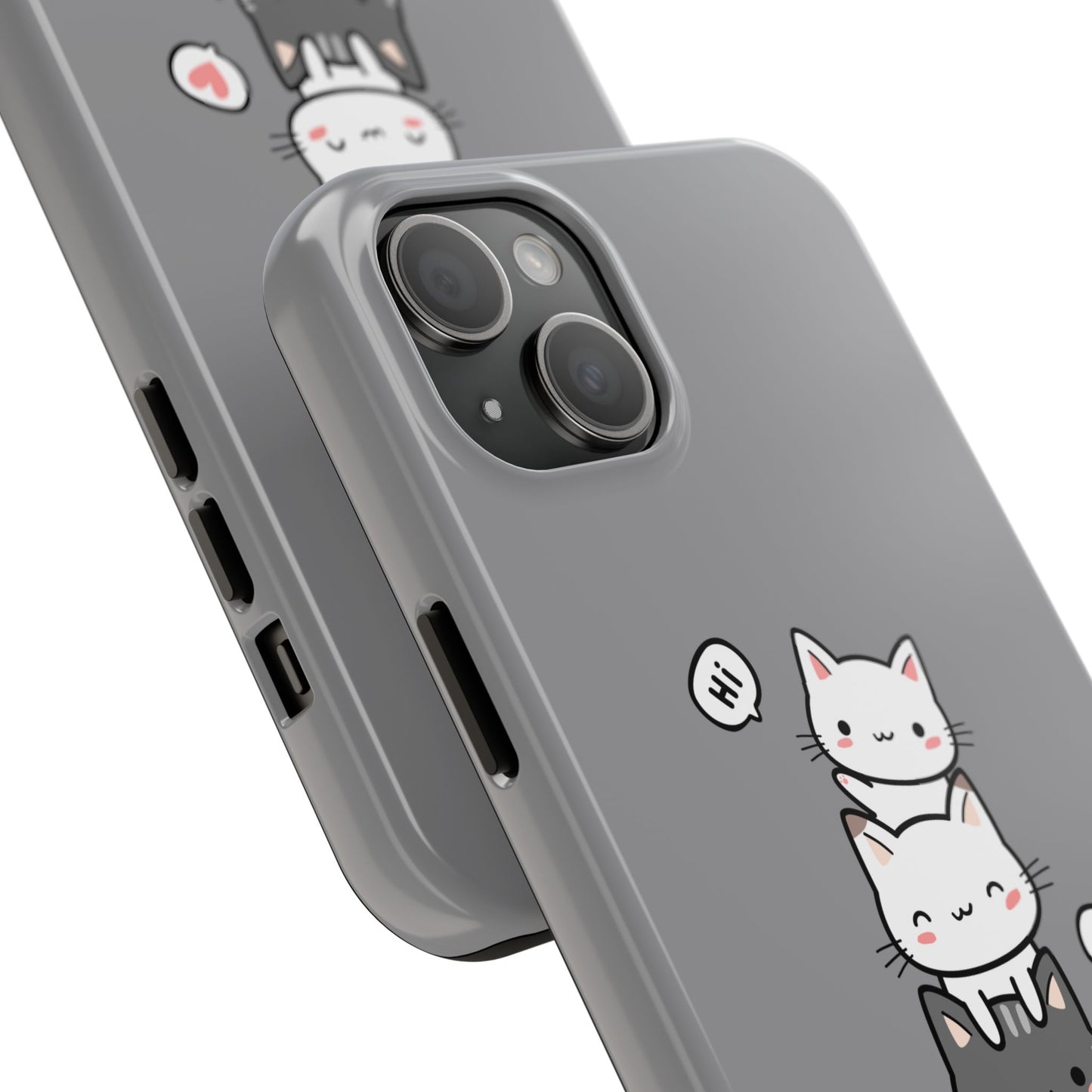 Cute Cat Stack Phone Cases - Adorable Kitty Design, Durable Tough Cases for Cat Lovers, Gifts for Birthdays, Holidays, Daily Use