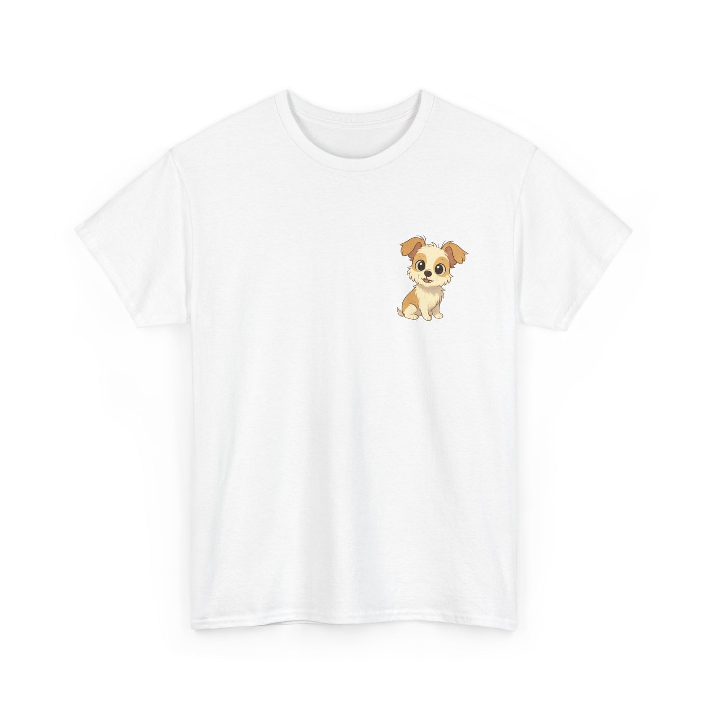 Cute Puppy Unisex Heavy Cotton Tee | Dog Lover Shirt | Pet Owner Gift | Animal Lover Apparel | Birthday & Casual Wea
