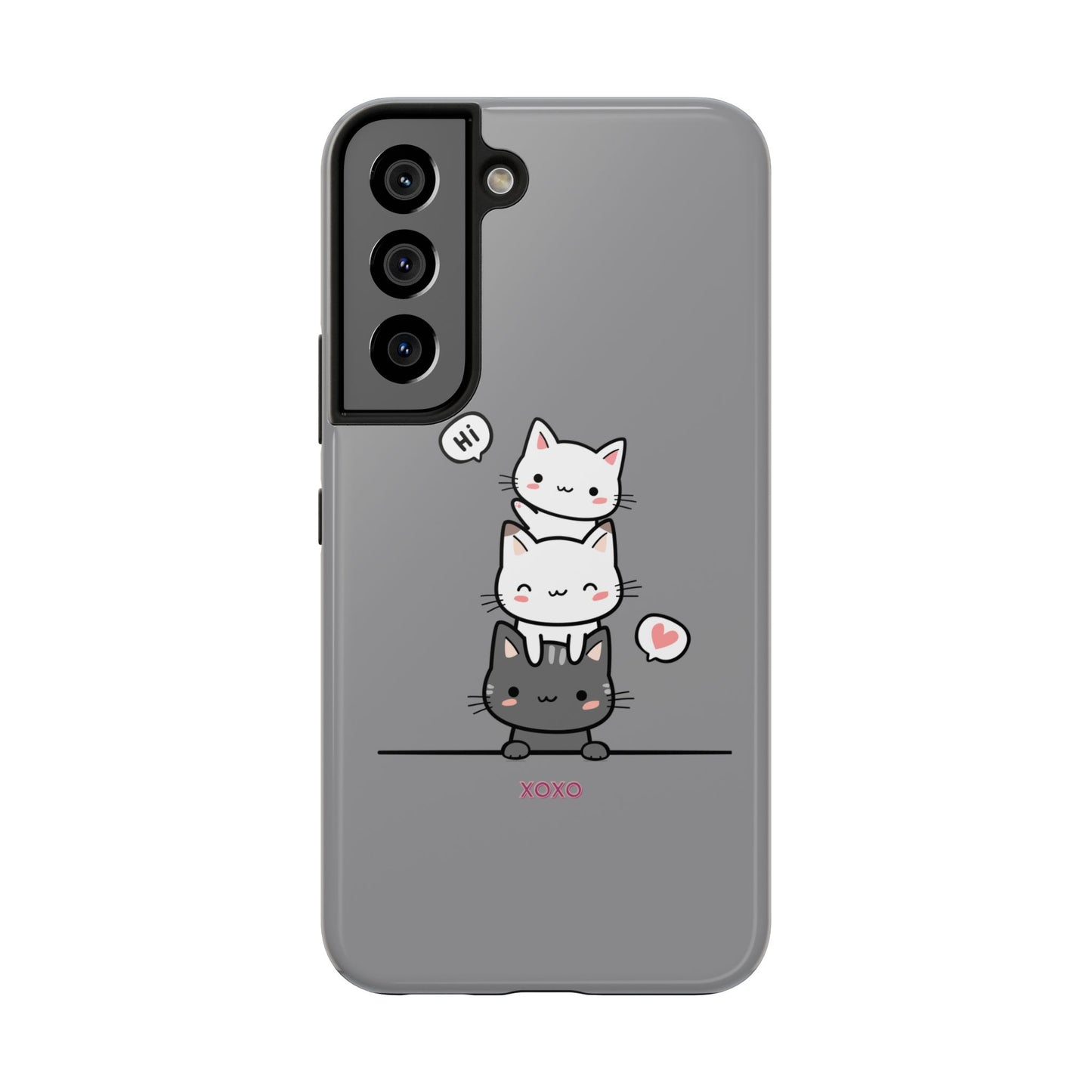 Cute Cat Stack Phone Cases - Adorable Kitty Design, Durable Tough Cases for Cat Lovers, Gifts for Birthdays, Holidays, Daily Use