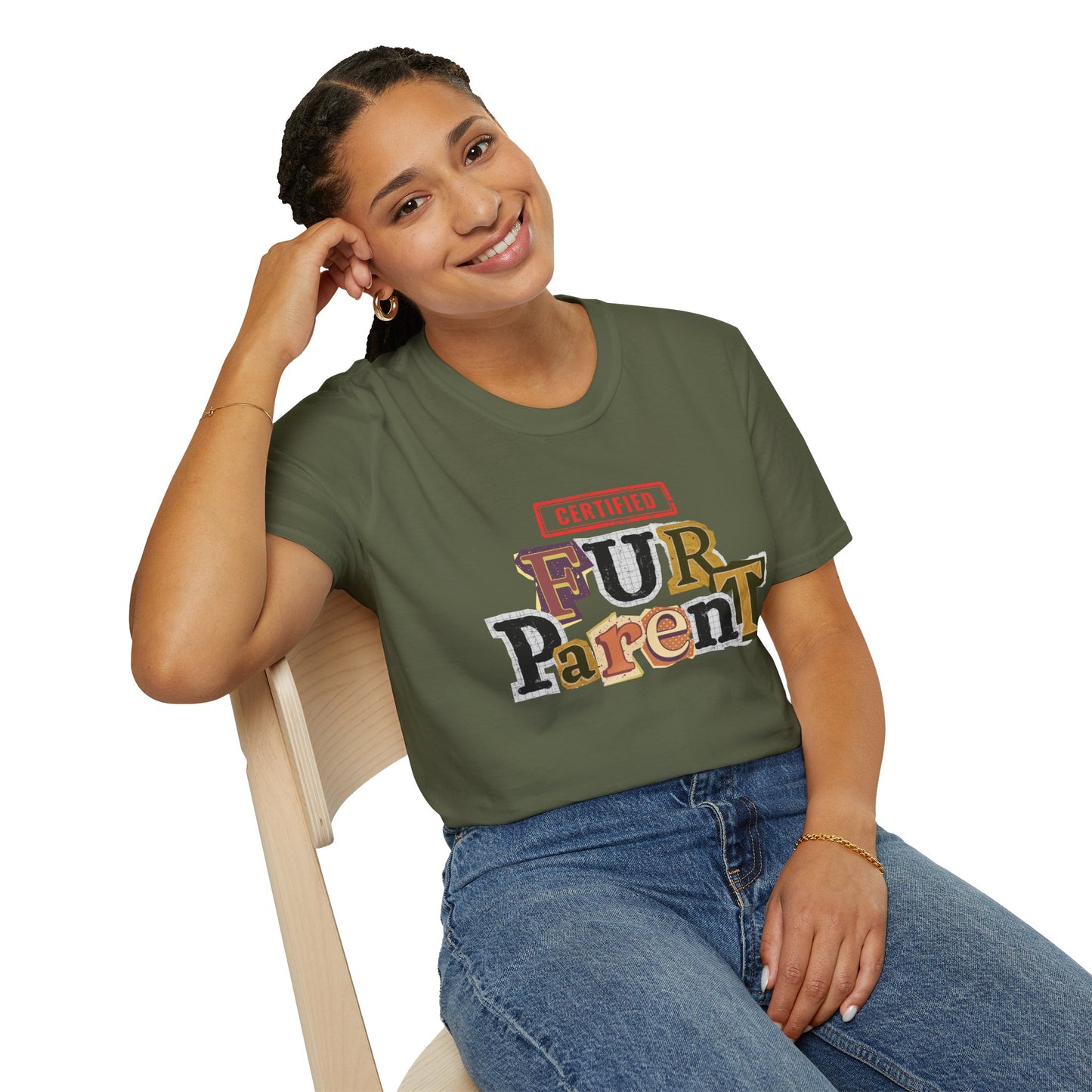 Certified Fur Parent Unisex T-Shirt – Cute Pet Lover Gift, Dog Mom & Dad Shirt, Animal Lover Apparel
