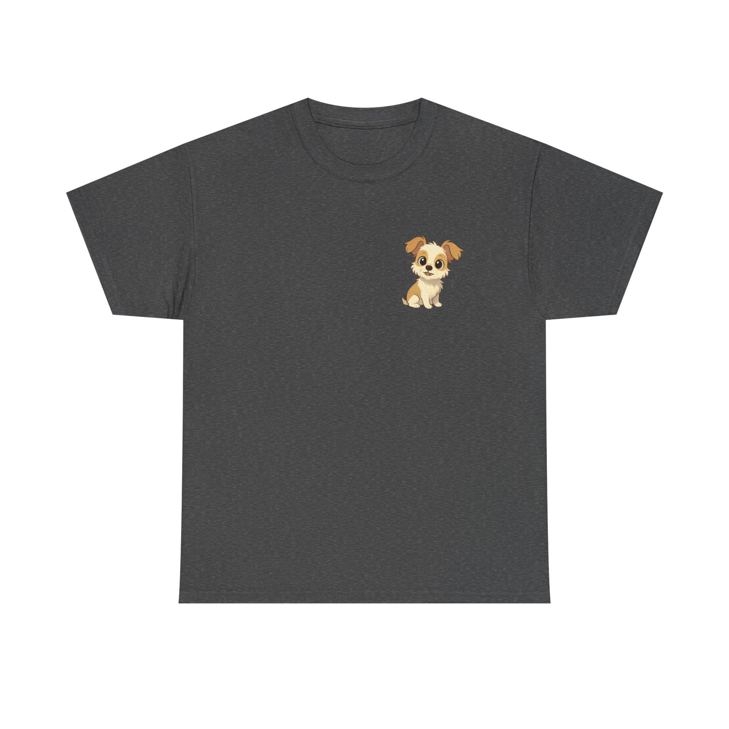 Cute Puppy Unisex Heavy Cotton Tee | Dog Lover Shirt | Pet Owner Gift | Animal Lover Apparel | Birthday & Casual Wea