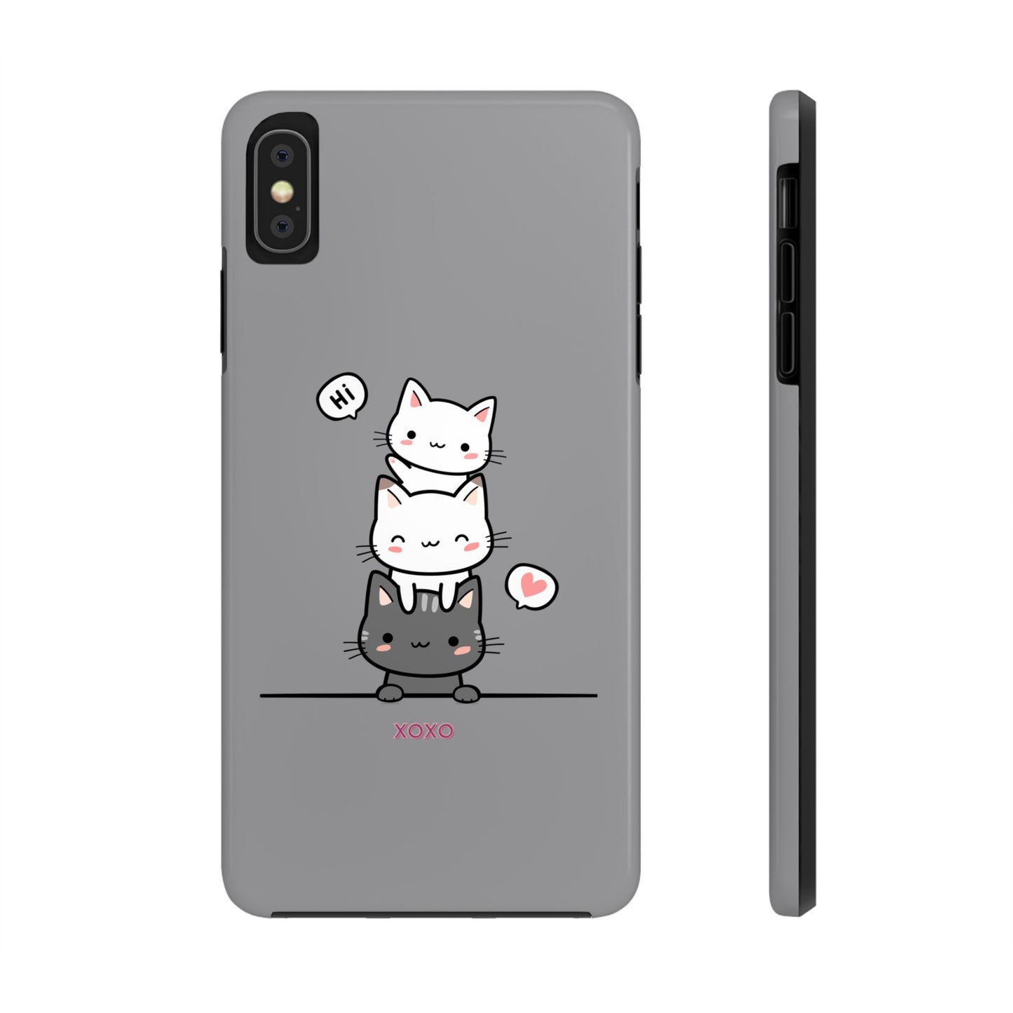 Cute Cat Stack Phone Cases - Adorable Kitty Design, Durable Tough Cases for Cat Lovers, Gifts for Birthdays, Holidays, Daily Use