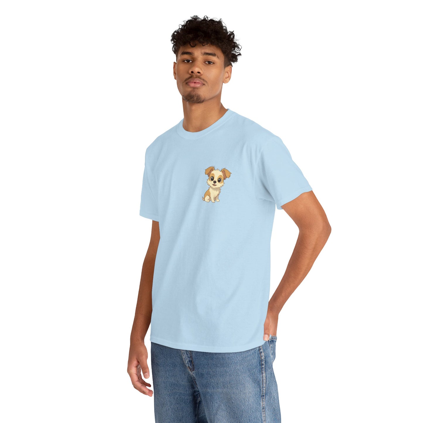 Cute Puppy Unisex Heavy Cotton Tee | Dog Lover Shirt | Pet Owner Gift | Animal Lover Apparel | Birthday & Casual Wea