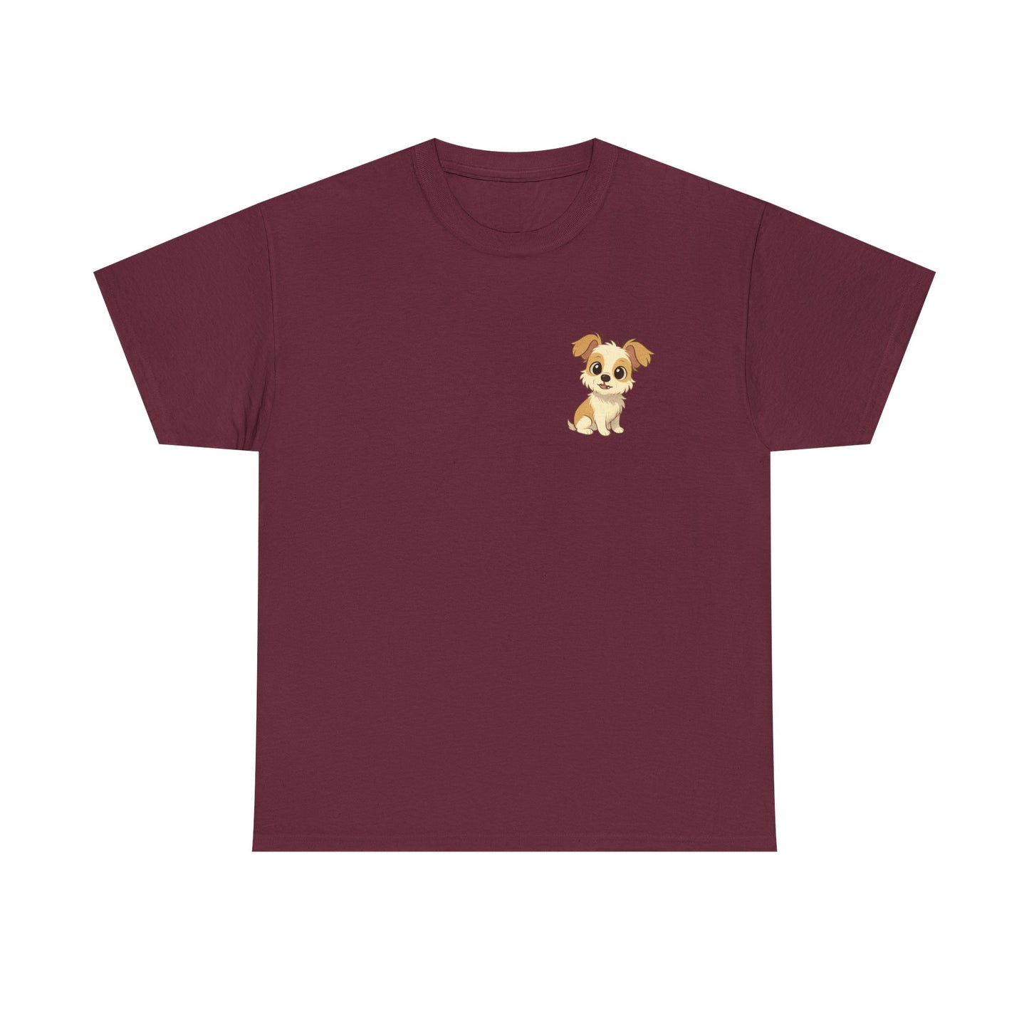 Cute Puppy Unisex Heavy Cotton Tee | Dog Lover Shirt | Pet Owner Gift | Animal Lover Apparel | Birthday & Casual Wea
