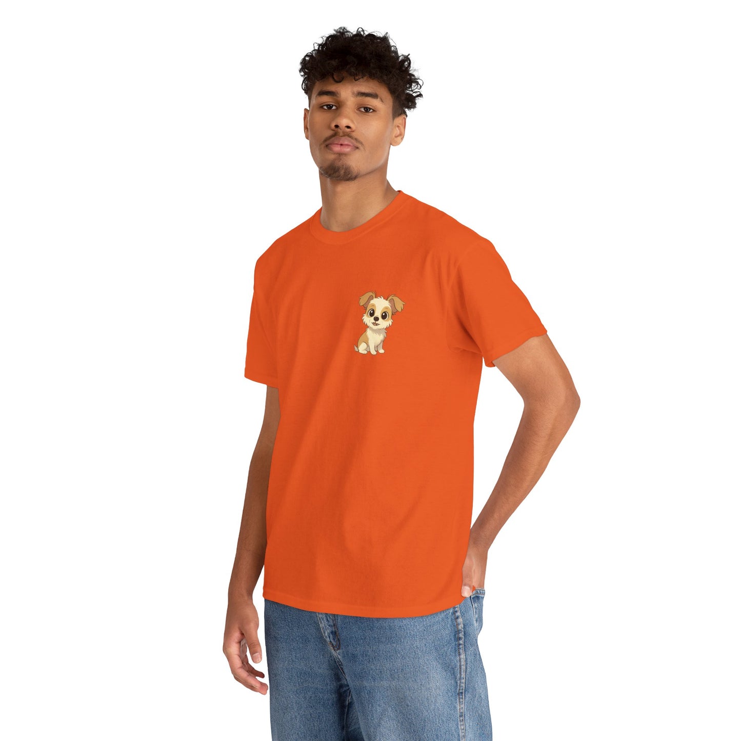 Cute Puppy Unisex Heavy Cotton Tee | Dog Lover Shirt | Pet Owner Gift | Animal Lover Apparel | Birthday & Casual Wea