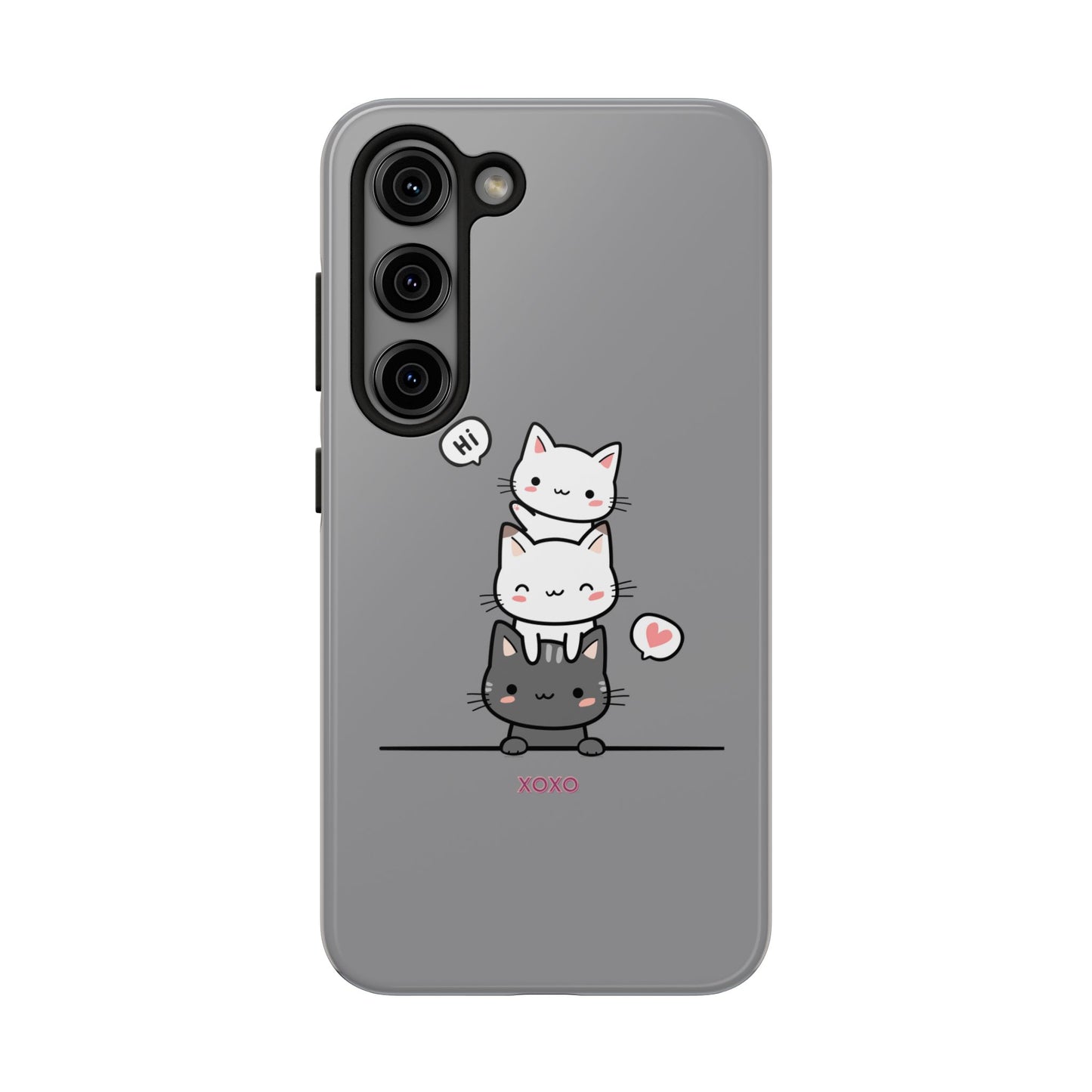 Cute Cat Stack Phone Cases - Adorable Kitty Design, Durable Tough Cases for Cat Lovers, Gifts for Birthdays, Holidays, Daily Use