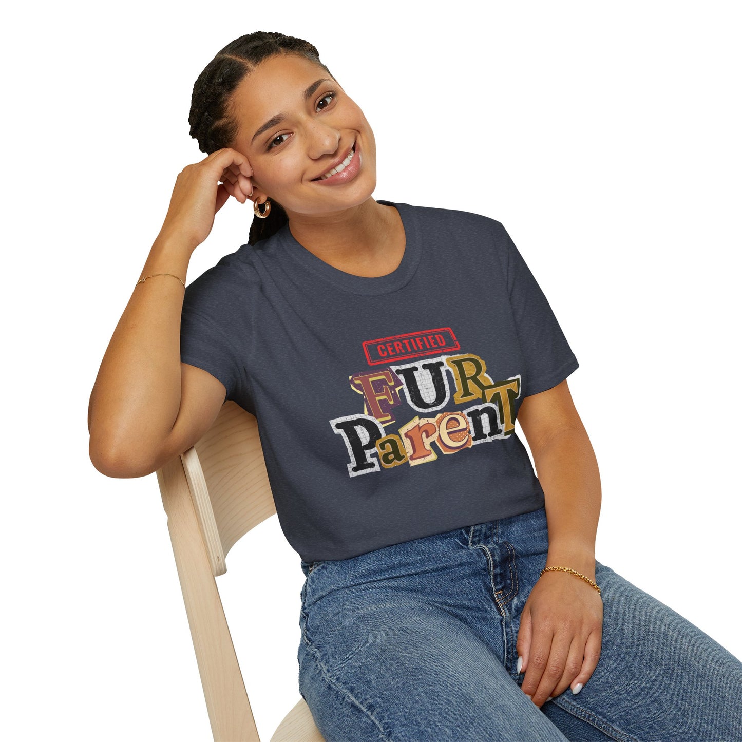 Certified Fur Parent Unisex T-Shirt – Cute Pet Lover Gift, Dog Mom & Dad Shirt, Animal Lover Apparel
