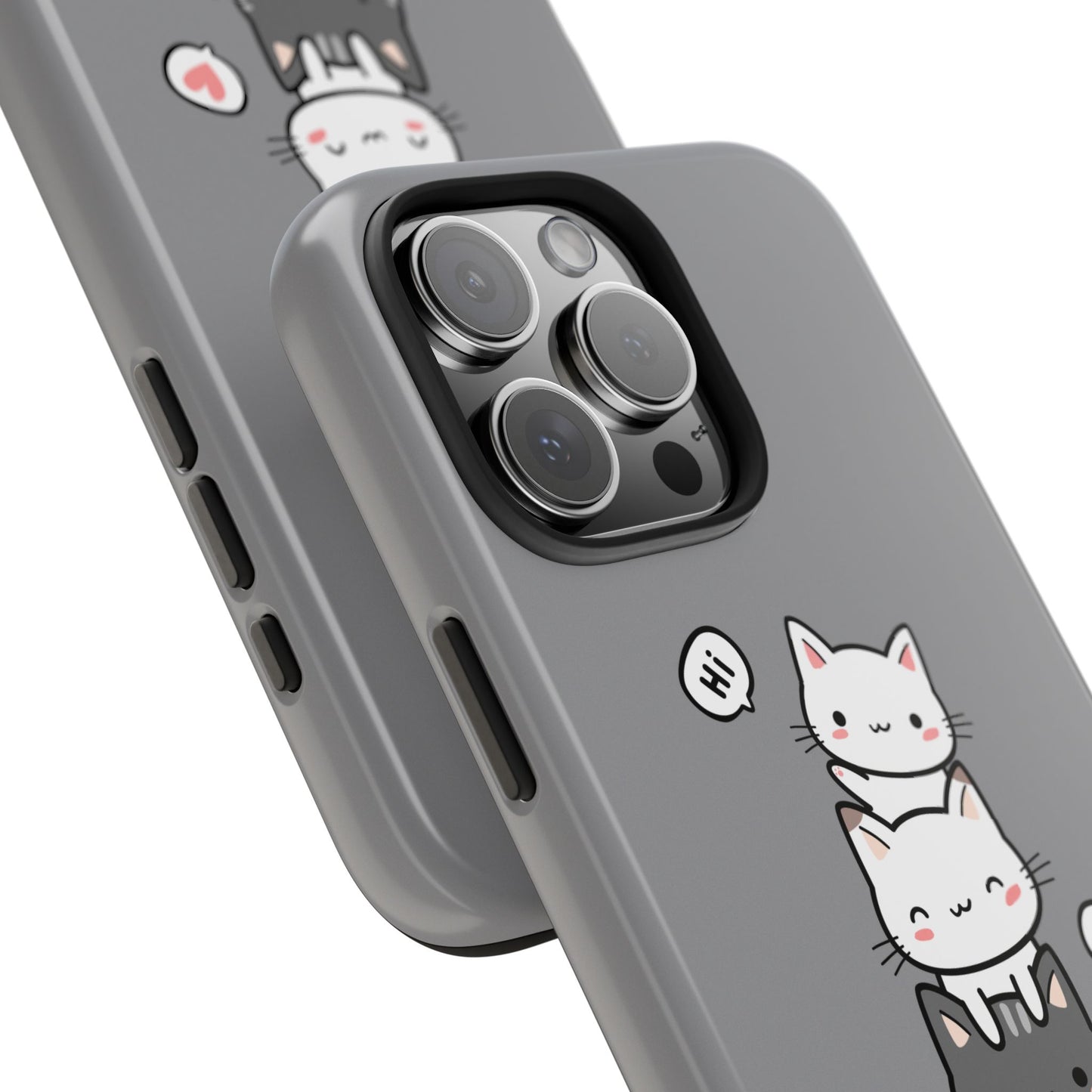 Cute Cat Stack Phone Cases - Adorable Kitty Design, Durable Tough Cases for Cat Lovers, Gifts for Birthdays, Holidays, Daily Use