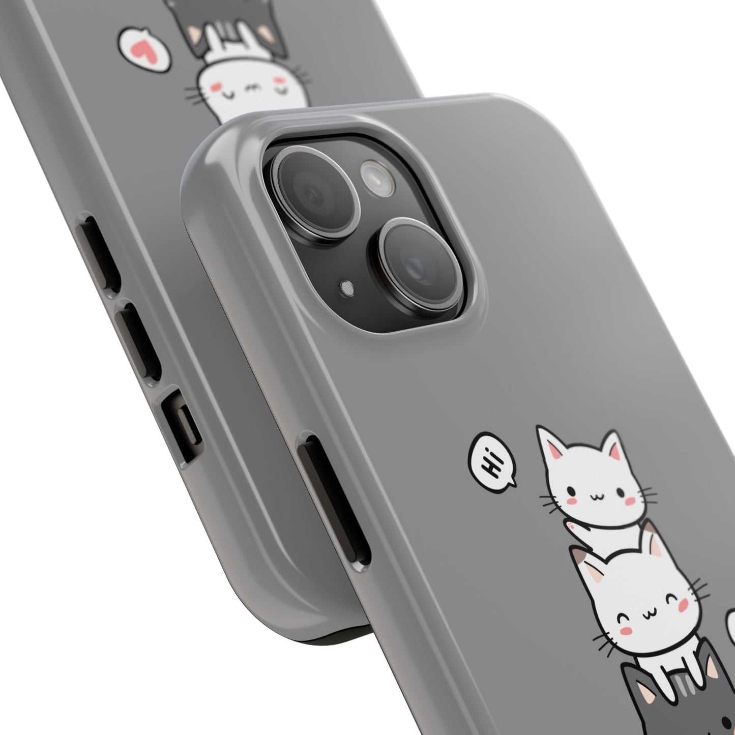 Cute Cat Stack Phone Cases - Adorable Kitty Design, Durable Tough Cases for Cat Lovers, Gifts for Birthdays, Holidays, Daily Use