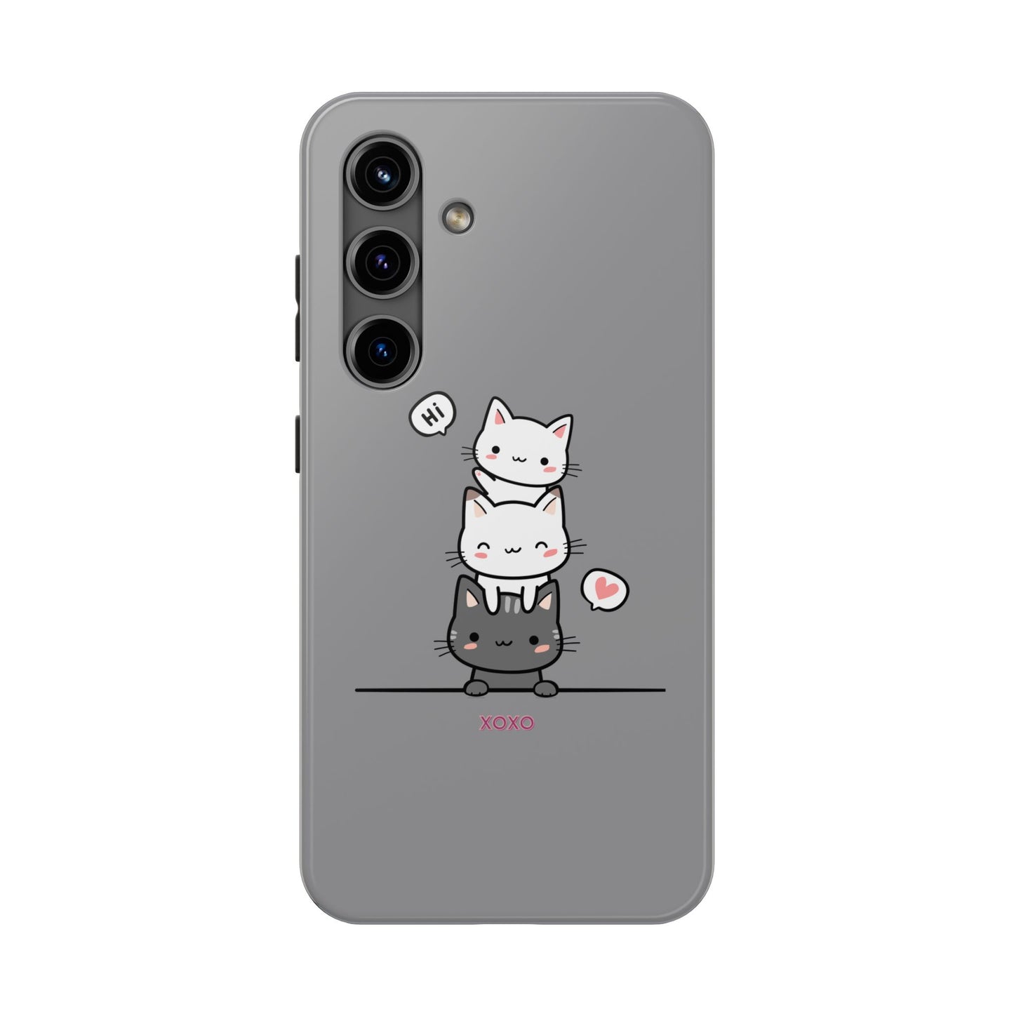 Cute Cat Stack Phone Cases - Adorable Kitty Design, Durable Tough Cases for Cat Lovers, Gifts for Birthdays, Holidays, Daily Use