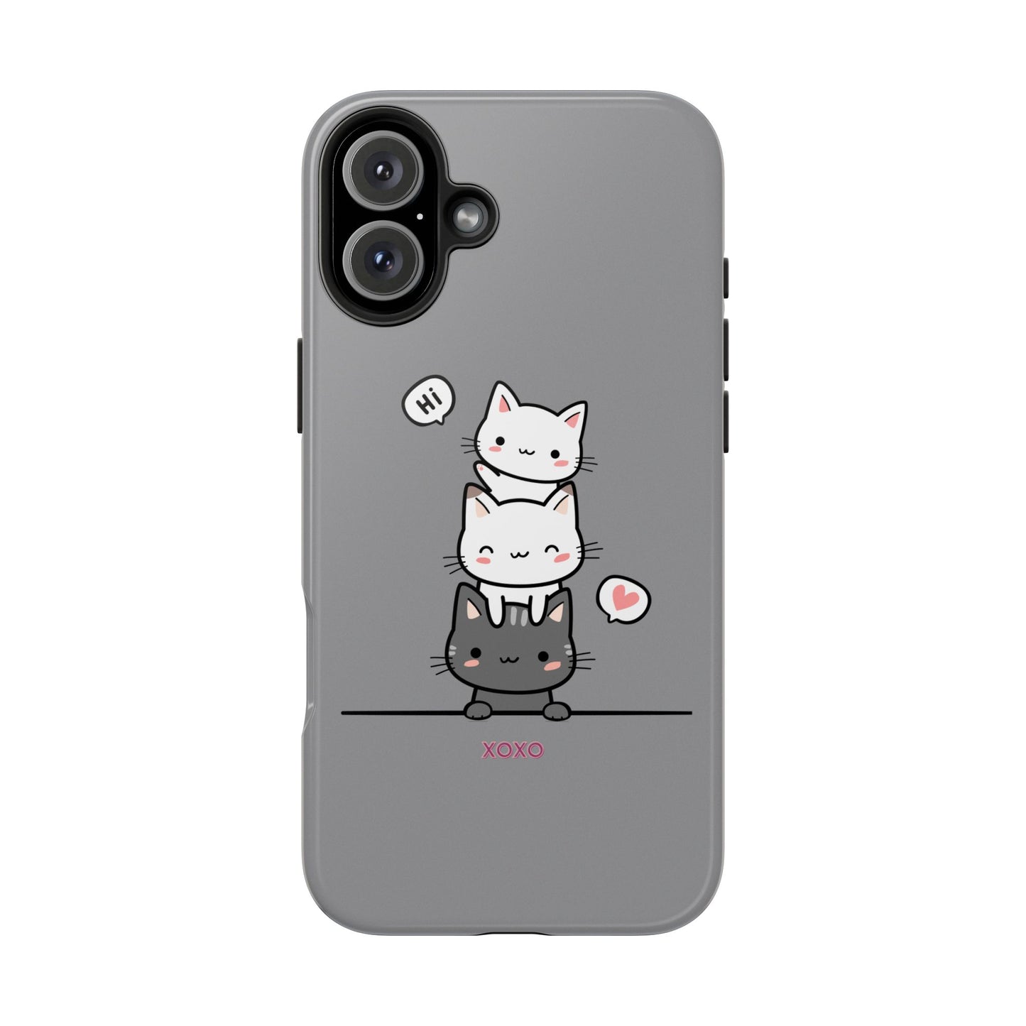 Cute Cat Stack Phone Cases - Adorable Kitty Design, Durable Tough Cases for Cat Lovers, Gifts for Birthdays, Holidays, Daily Use