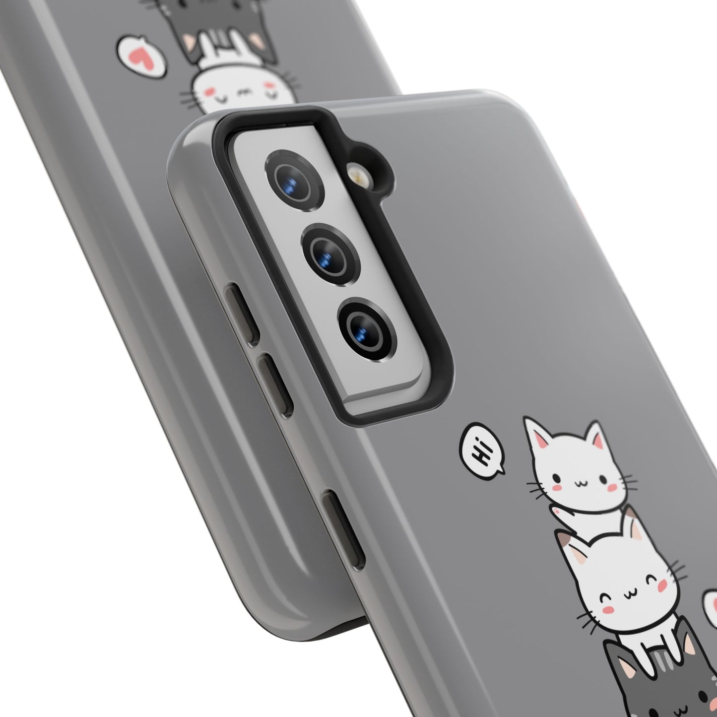 Cute Cat Stack Phone Cases - Adorable Kitty Design, Durable Tough Cases for Cat Lovers, Gifts for Birthdays, Holidays, Daily Use